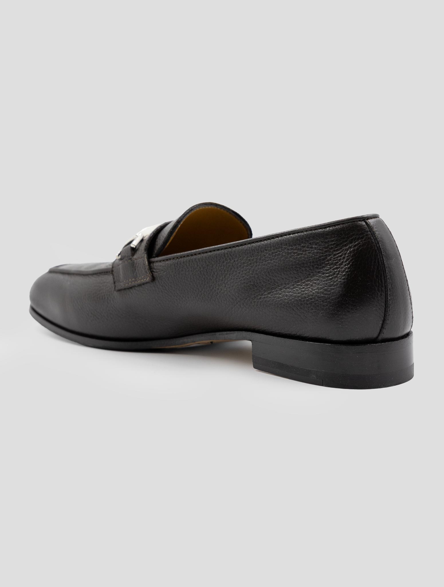 Kiton Brown Leather Loafers