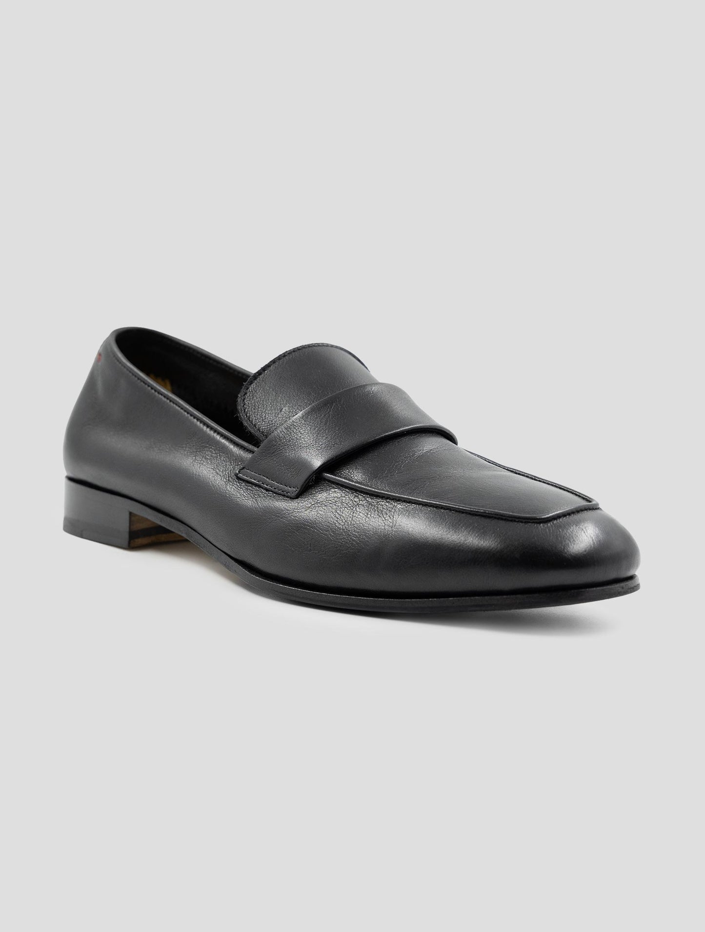 Kiton Black Leather Loafers