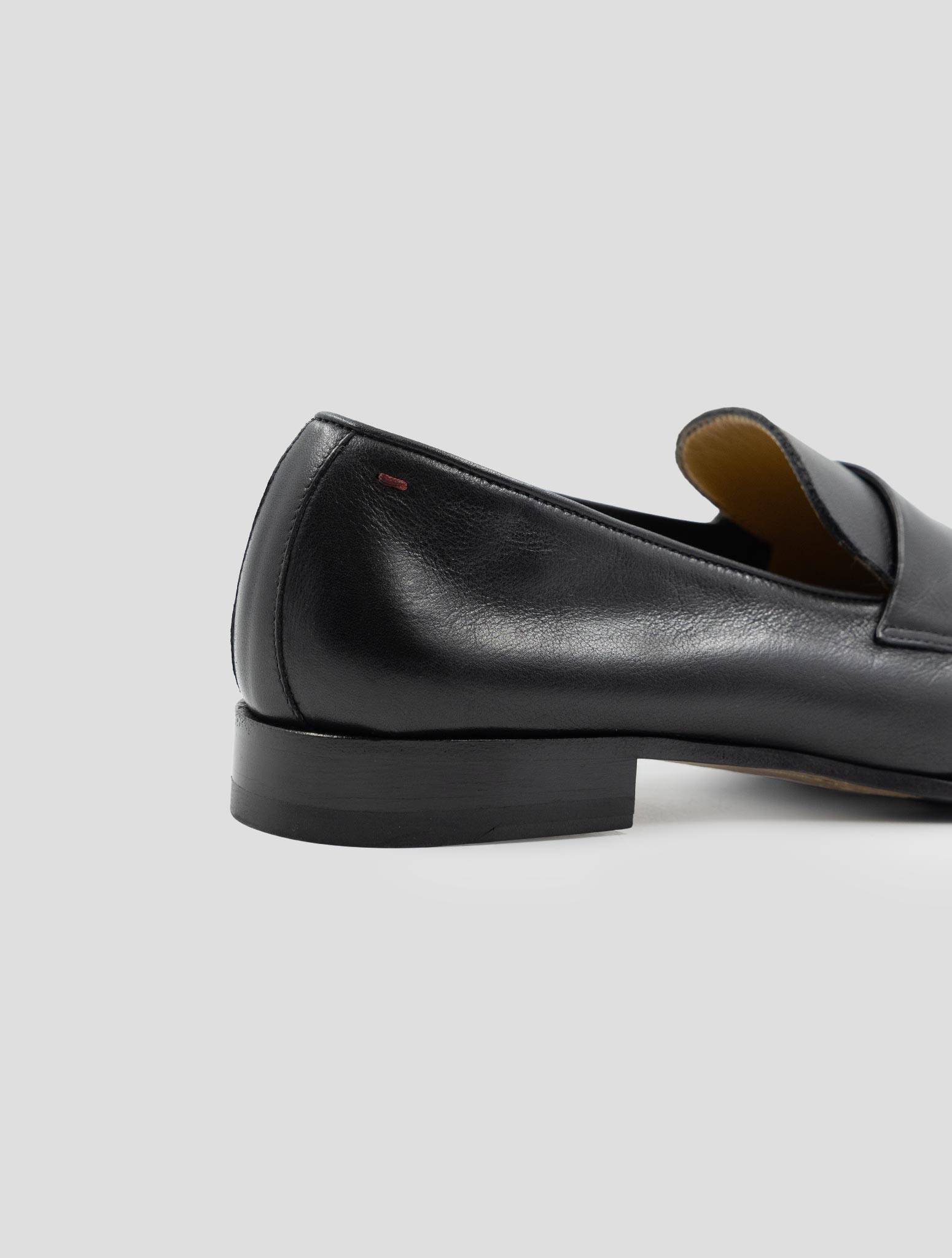 Kiton Black Leather Loafers