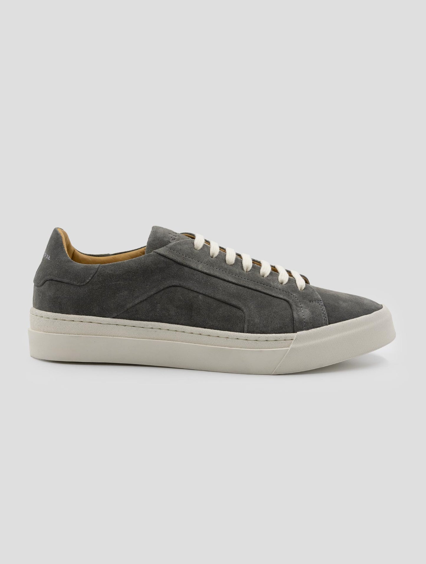 Kiton Dark Gray Leather Suede Sneakers