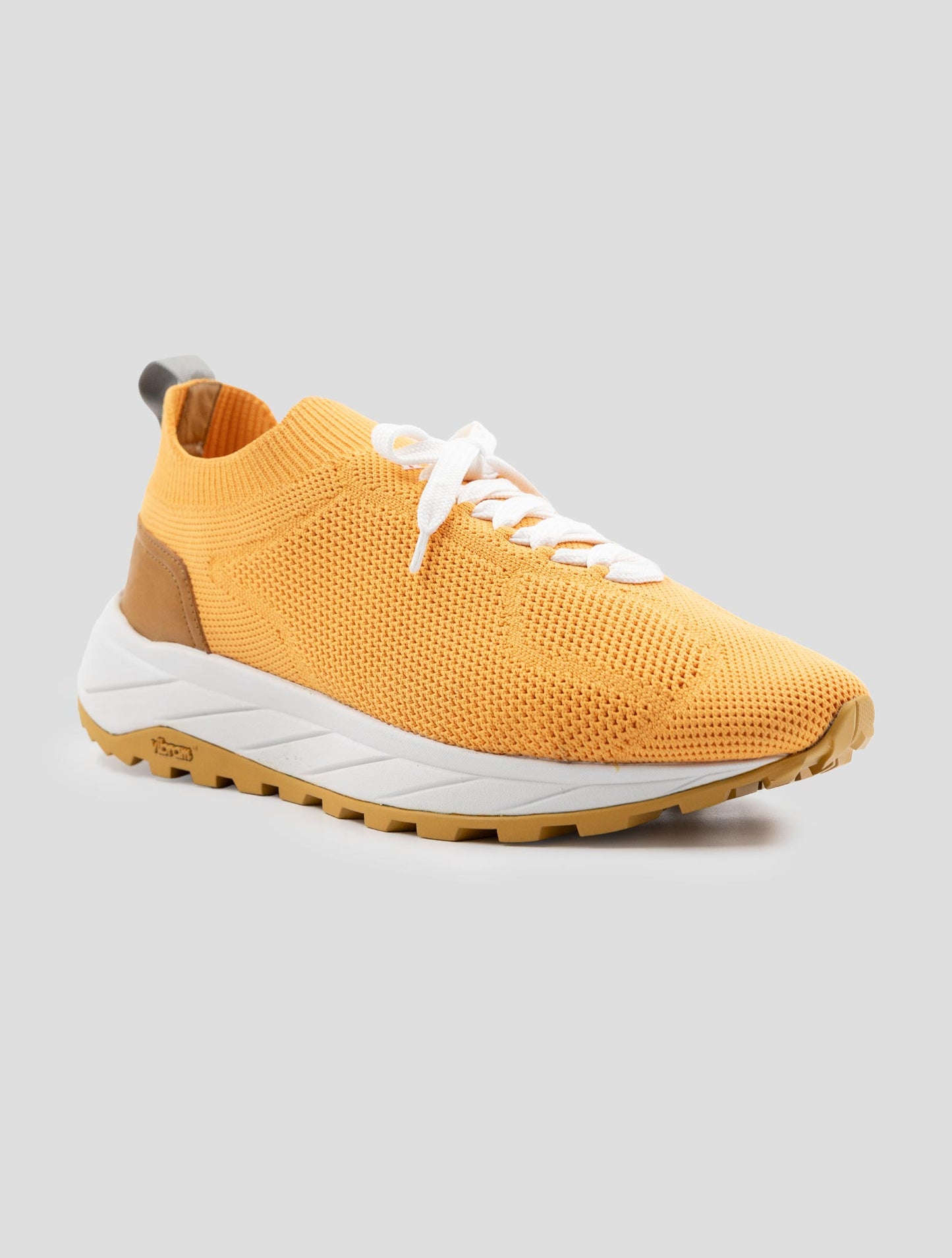 Kiton Orange Pl Pu Wool Sneakers
