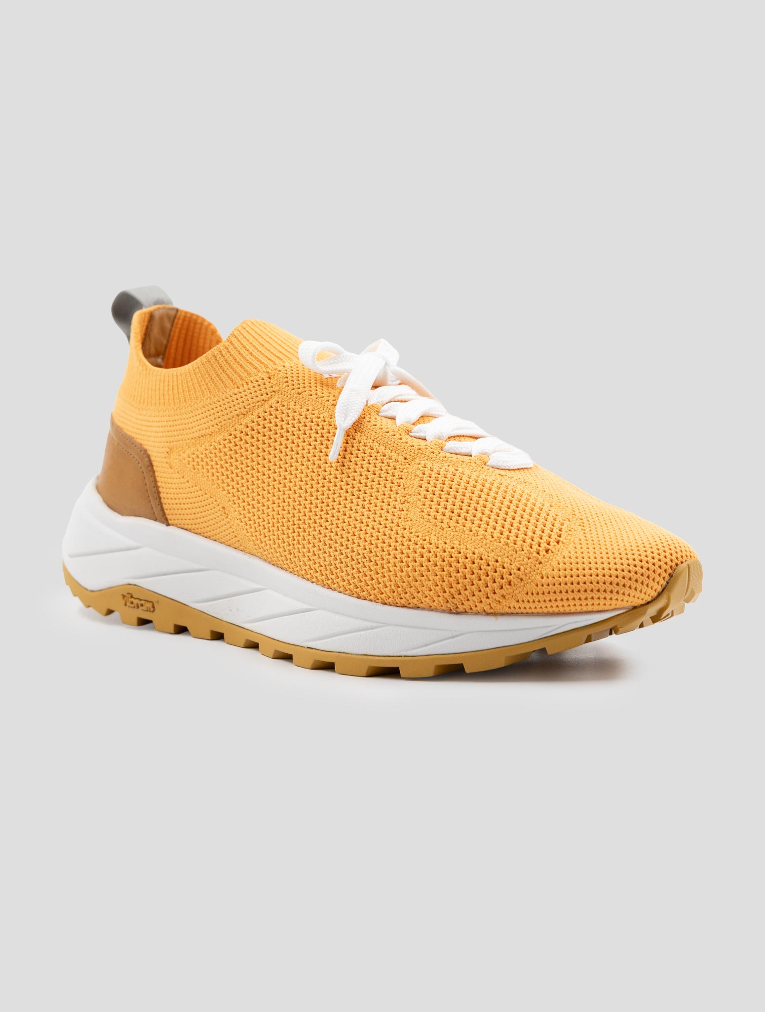 Kiton Orange Pl Pu Wool Sneakers