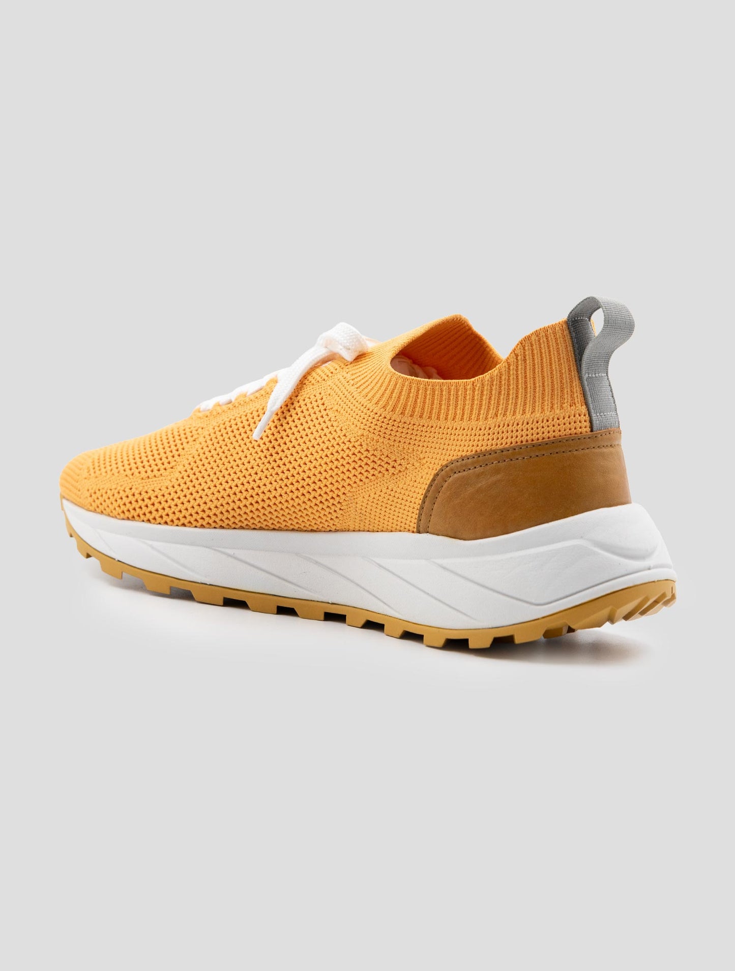 Kiton Orange Pl Pu Wool Sneakers