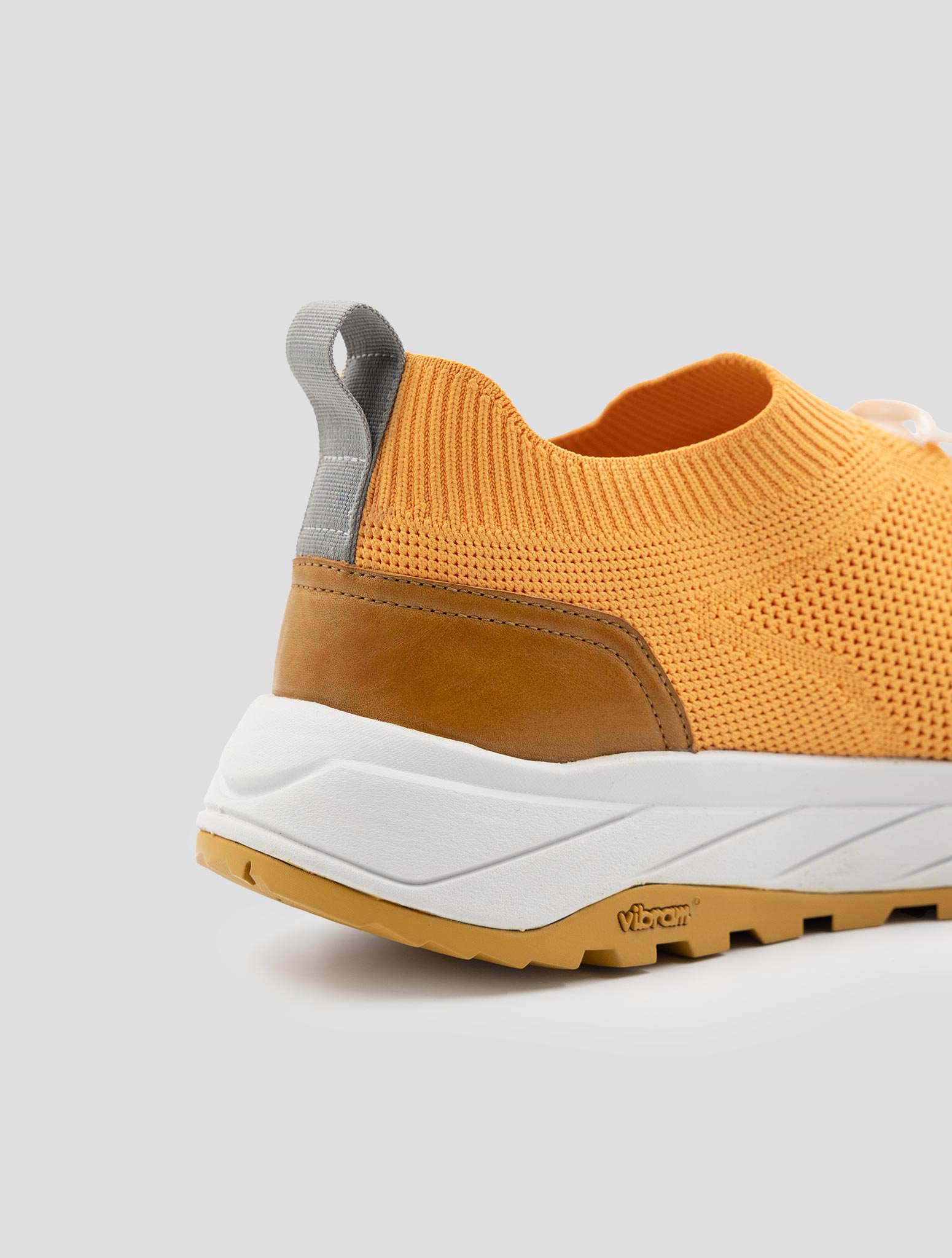 Kiton Orange Pl Pu Wool Sneakers