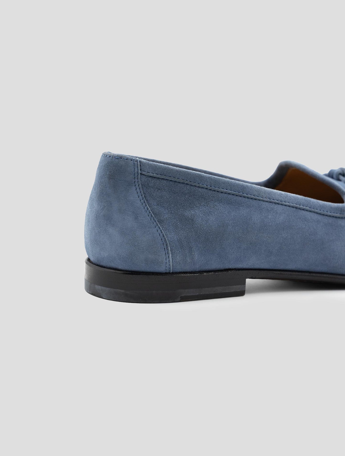 Kiton Light Blue Leather Suede Loafers