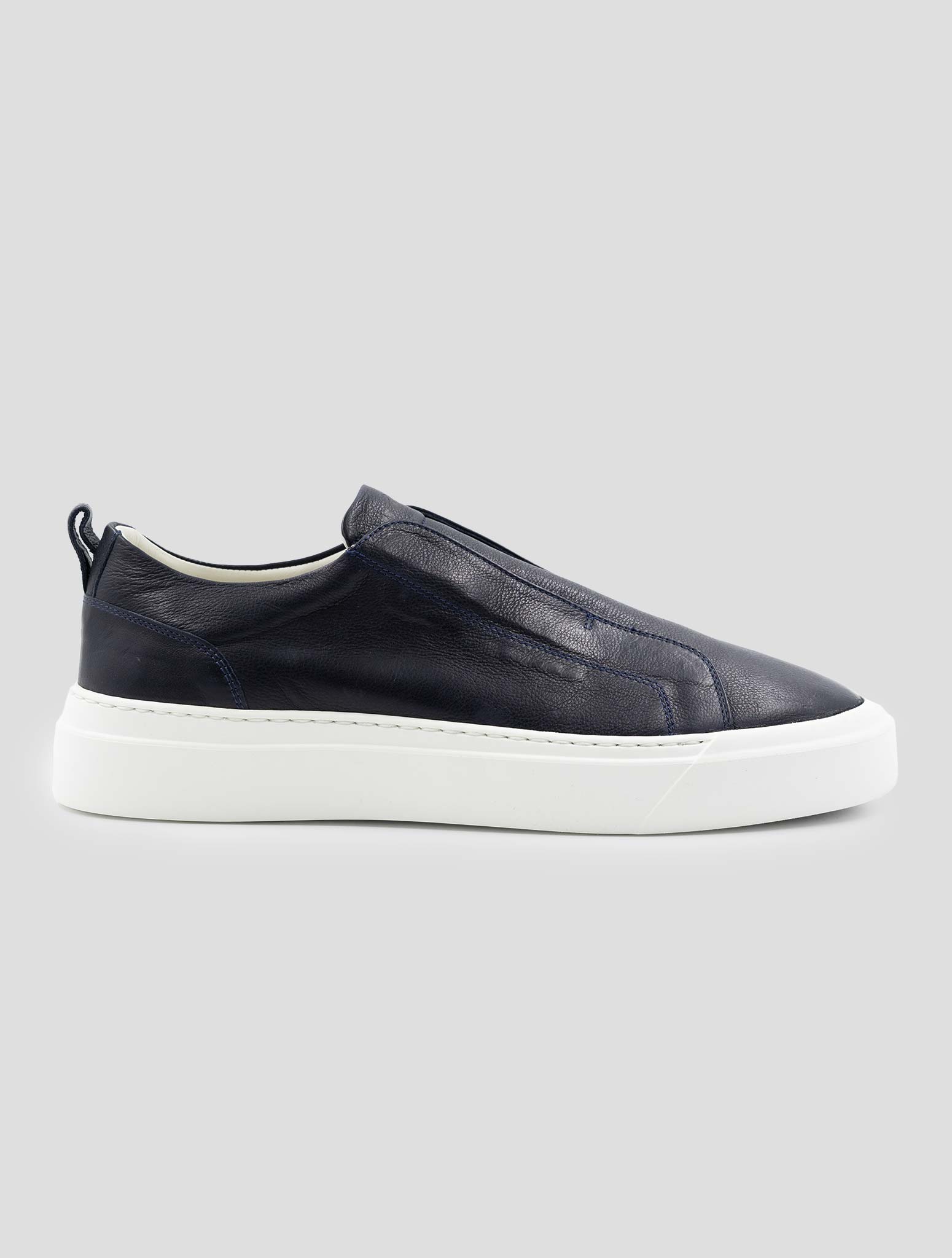 Kiton Blue Leather Sneakers