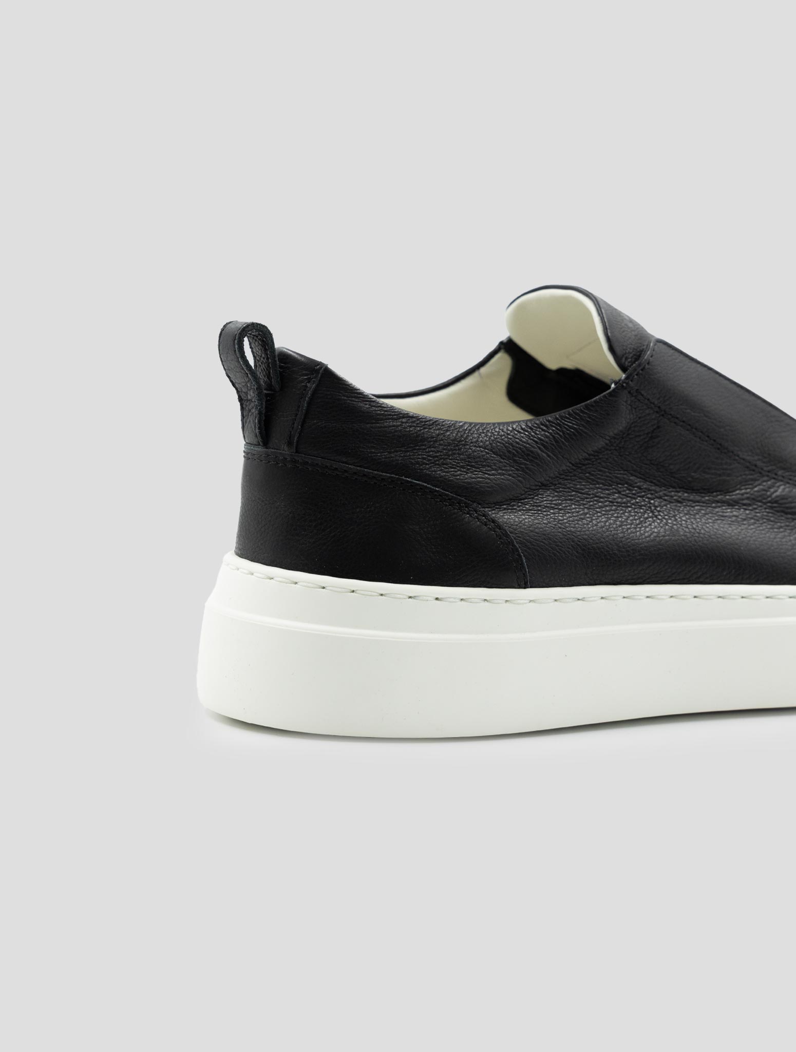 Kiton Black Leather Sneakers