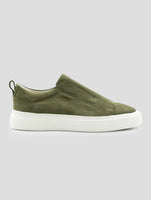 Kiton Green Leather Suede Sneakers