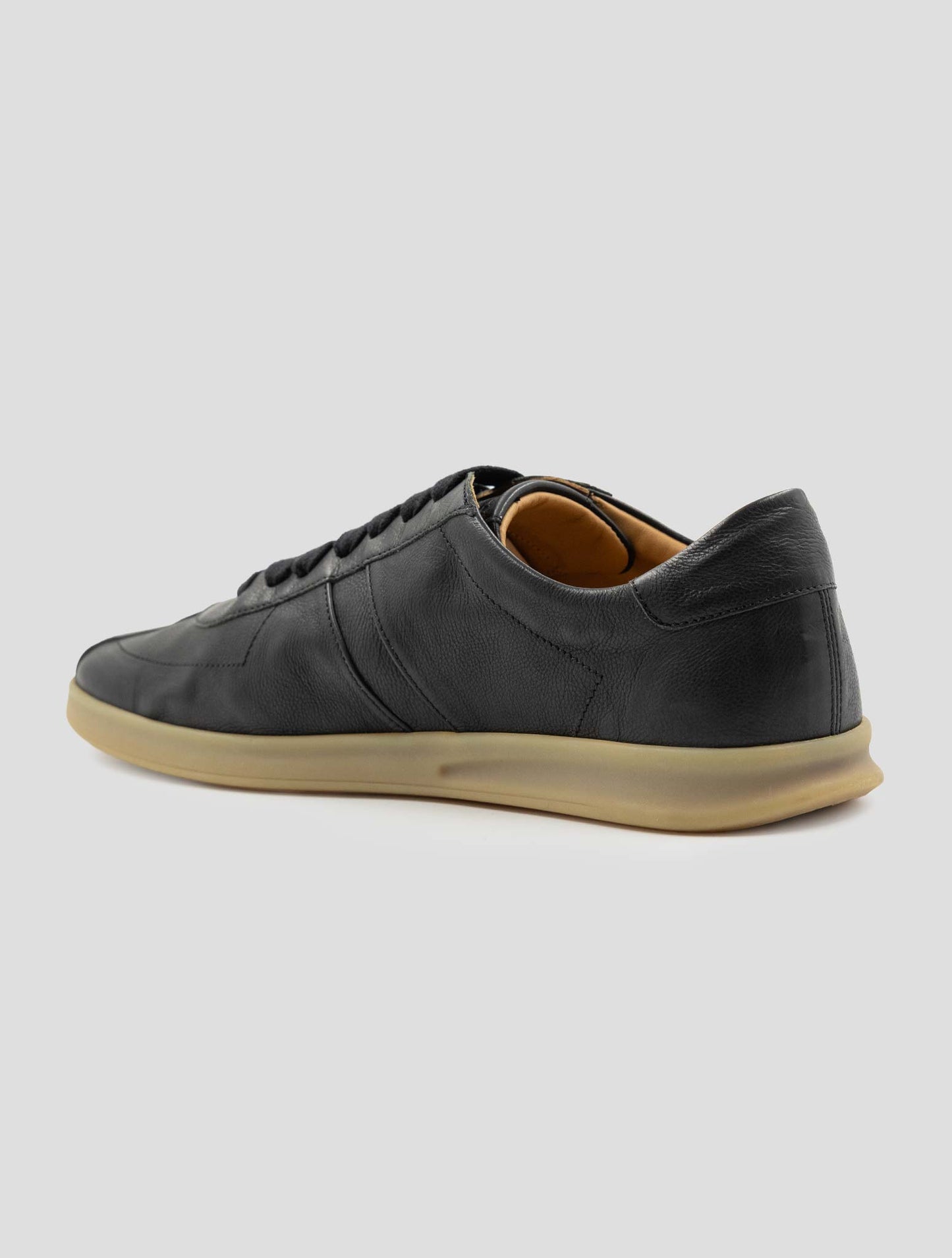 Kiton Black Leather Sneakers