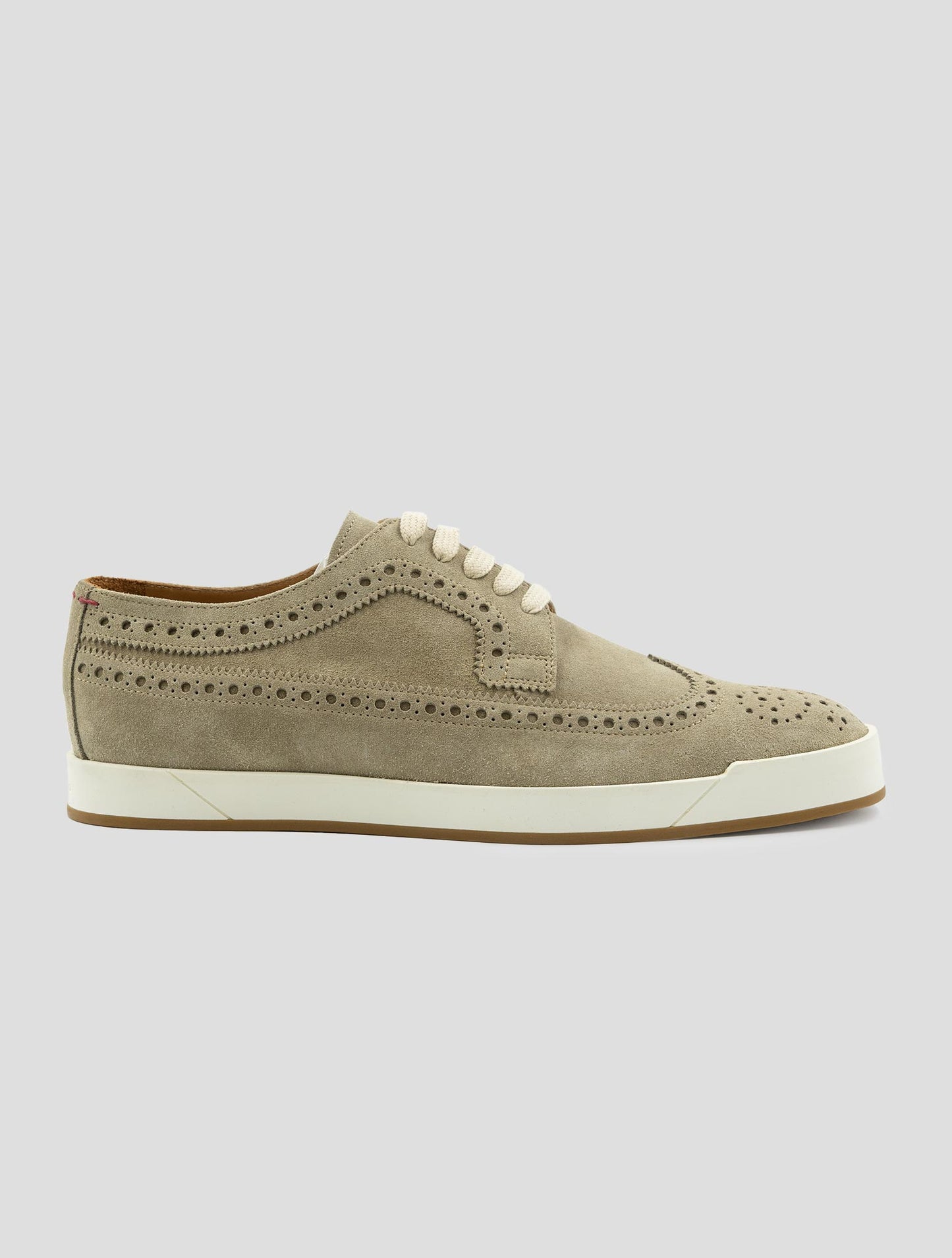 Kiton Beige Leather Suede Sneakers
