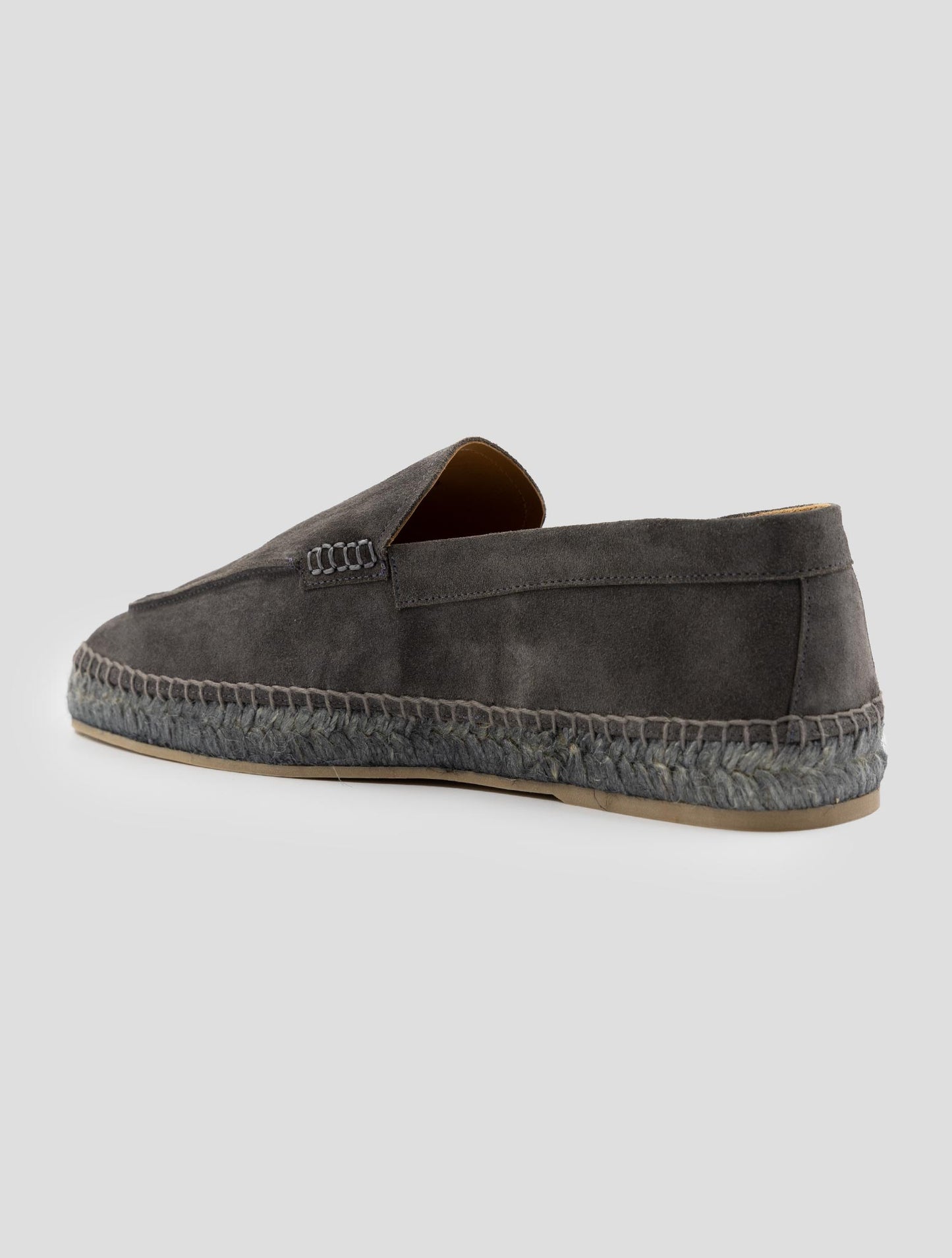 Kiton Brown Leather Suede Espadrillas
