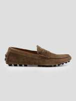 Kiton Brown Leather Suede Loafers
