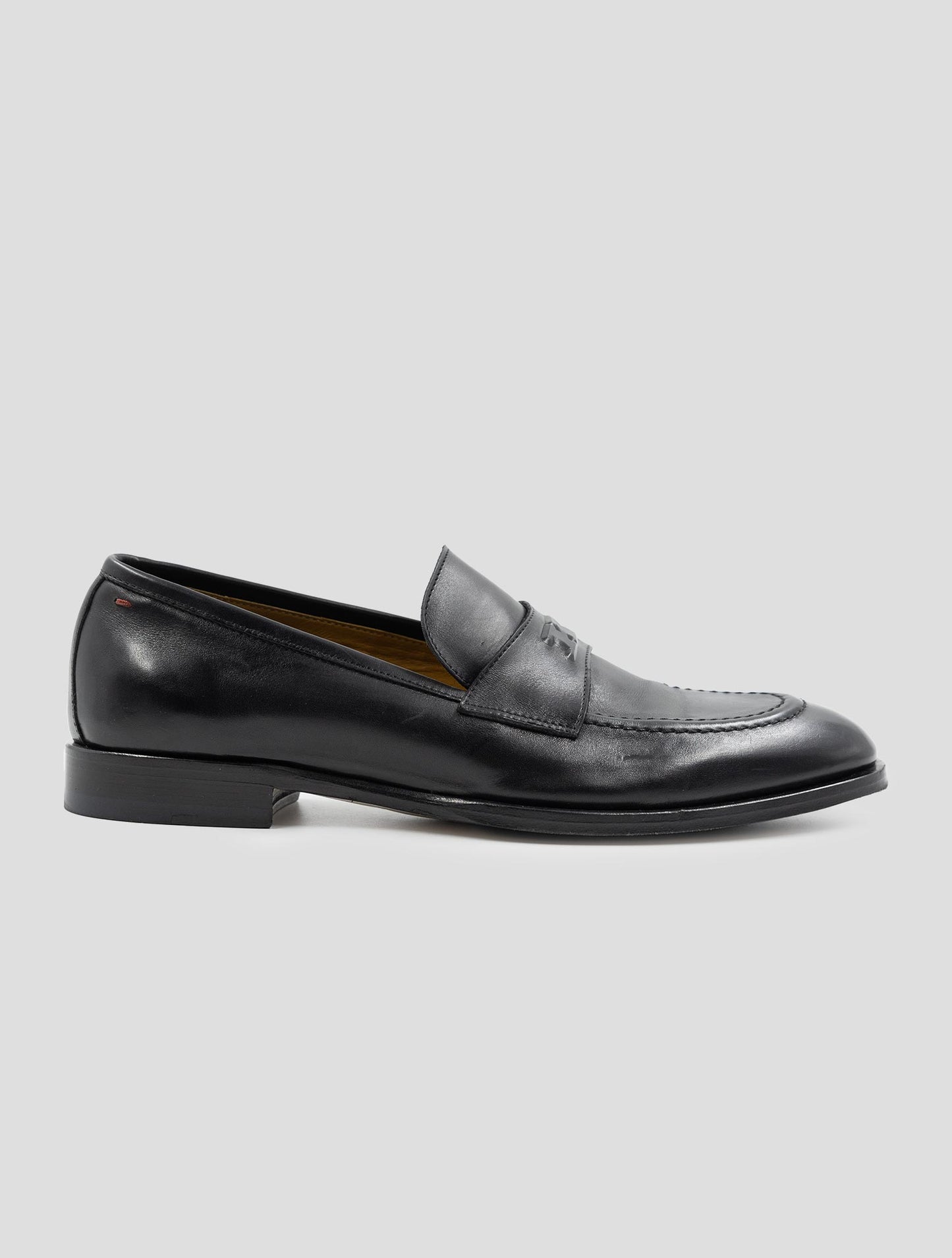 Kiton Black Leather Loafers