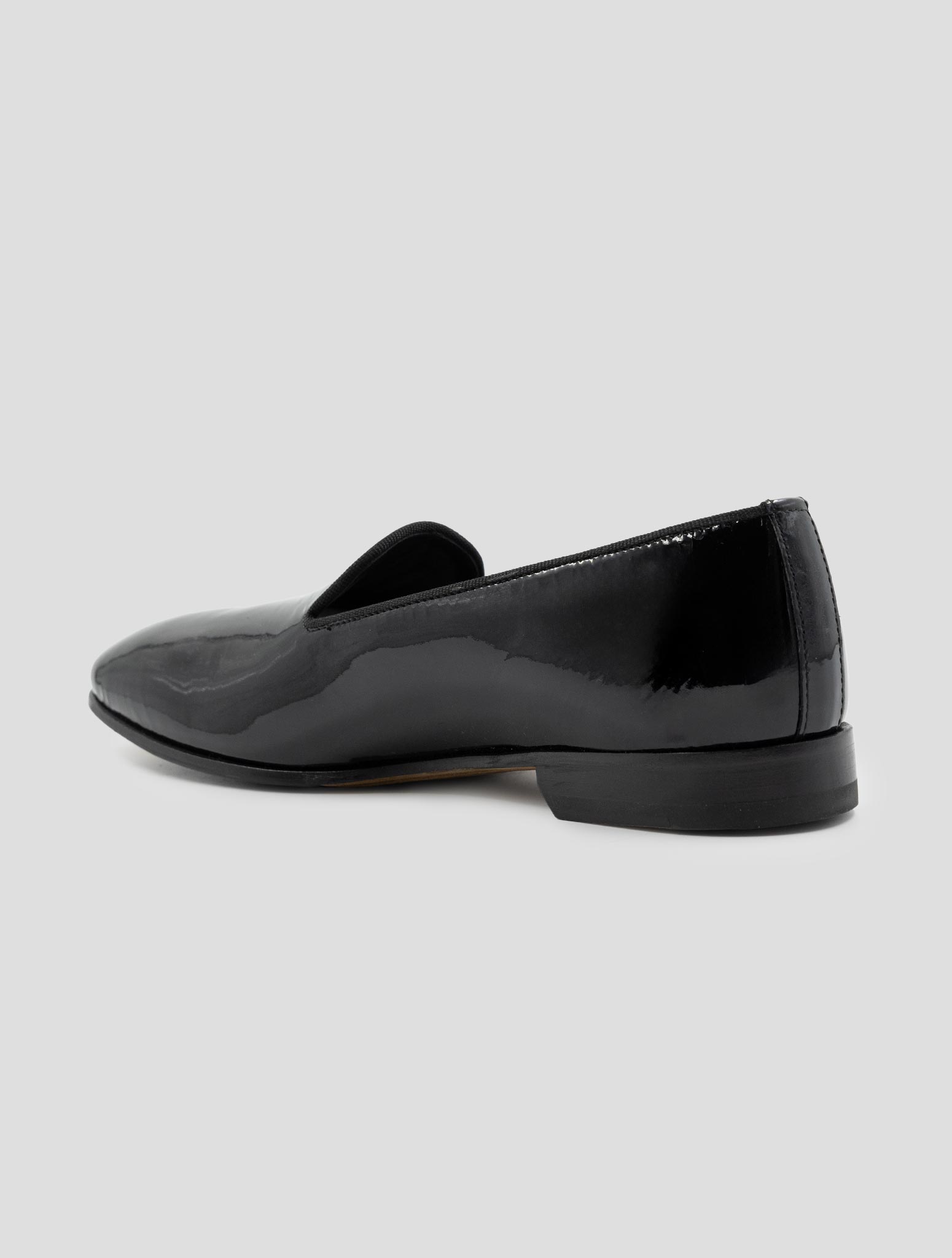 Kiton Black Leather Loafers