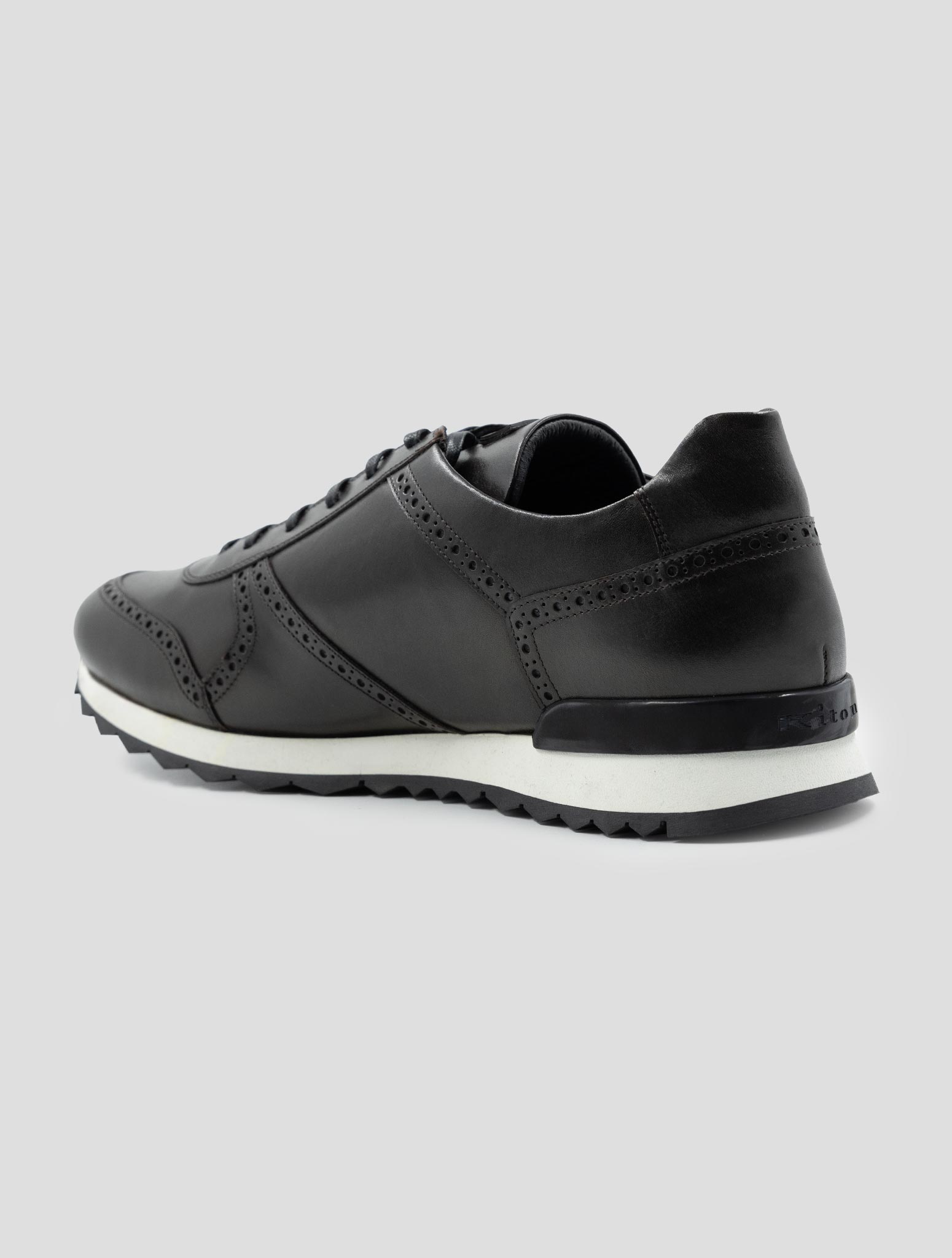 Kiton Brown Leather Sneakers