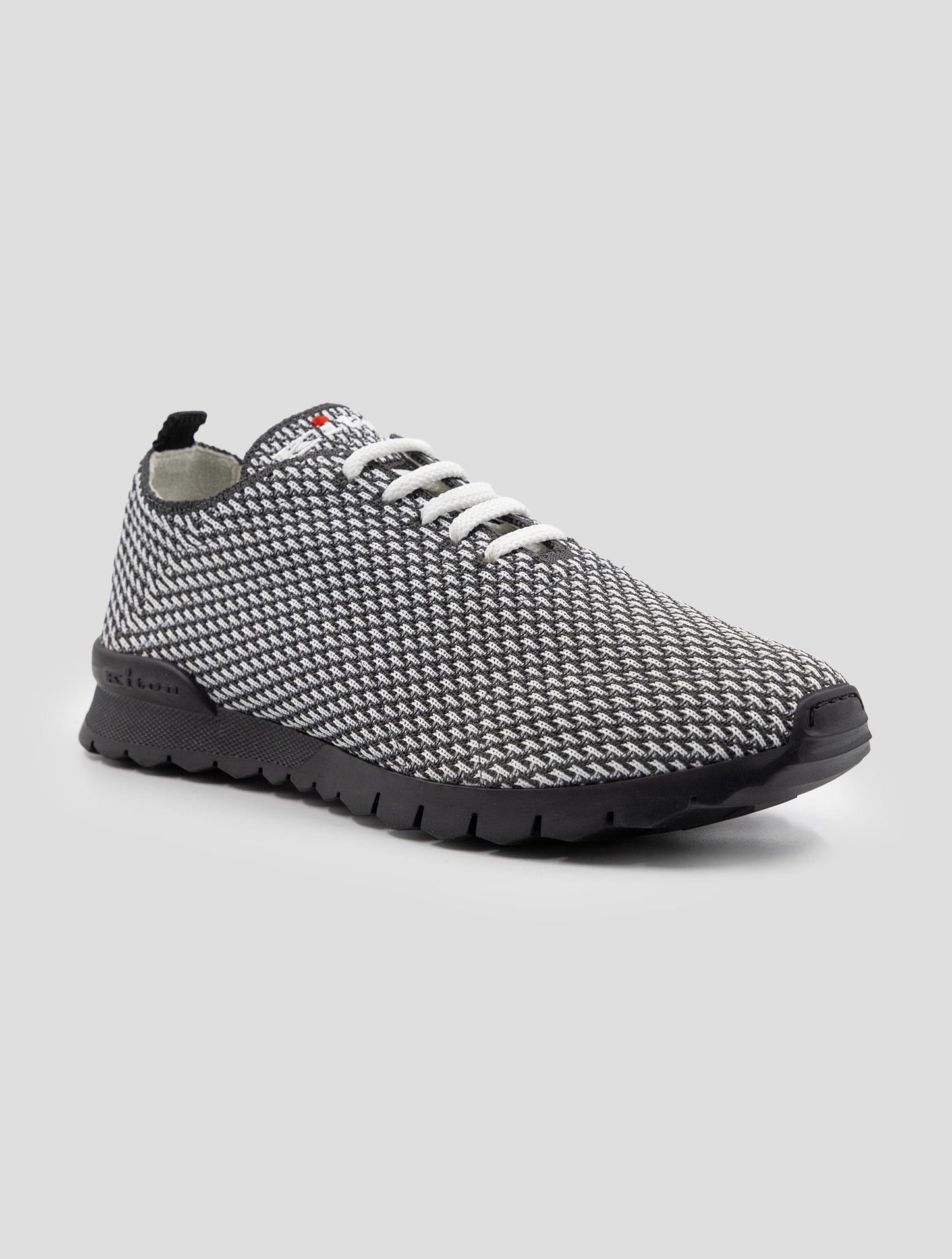 Kiton Dark Gray White Pl Pa Sneakers