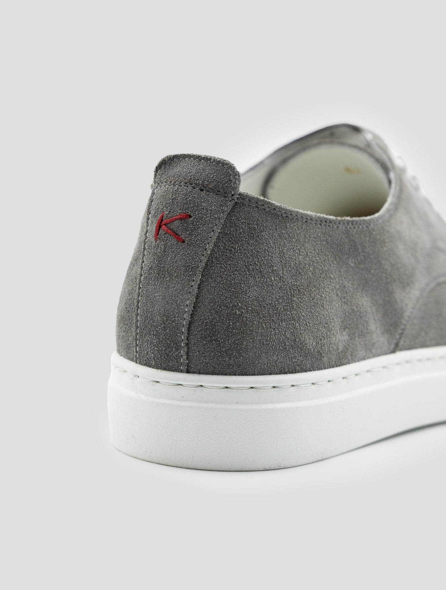 Kiton Gray Leather Suede Sneakers