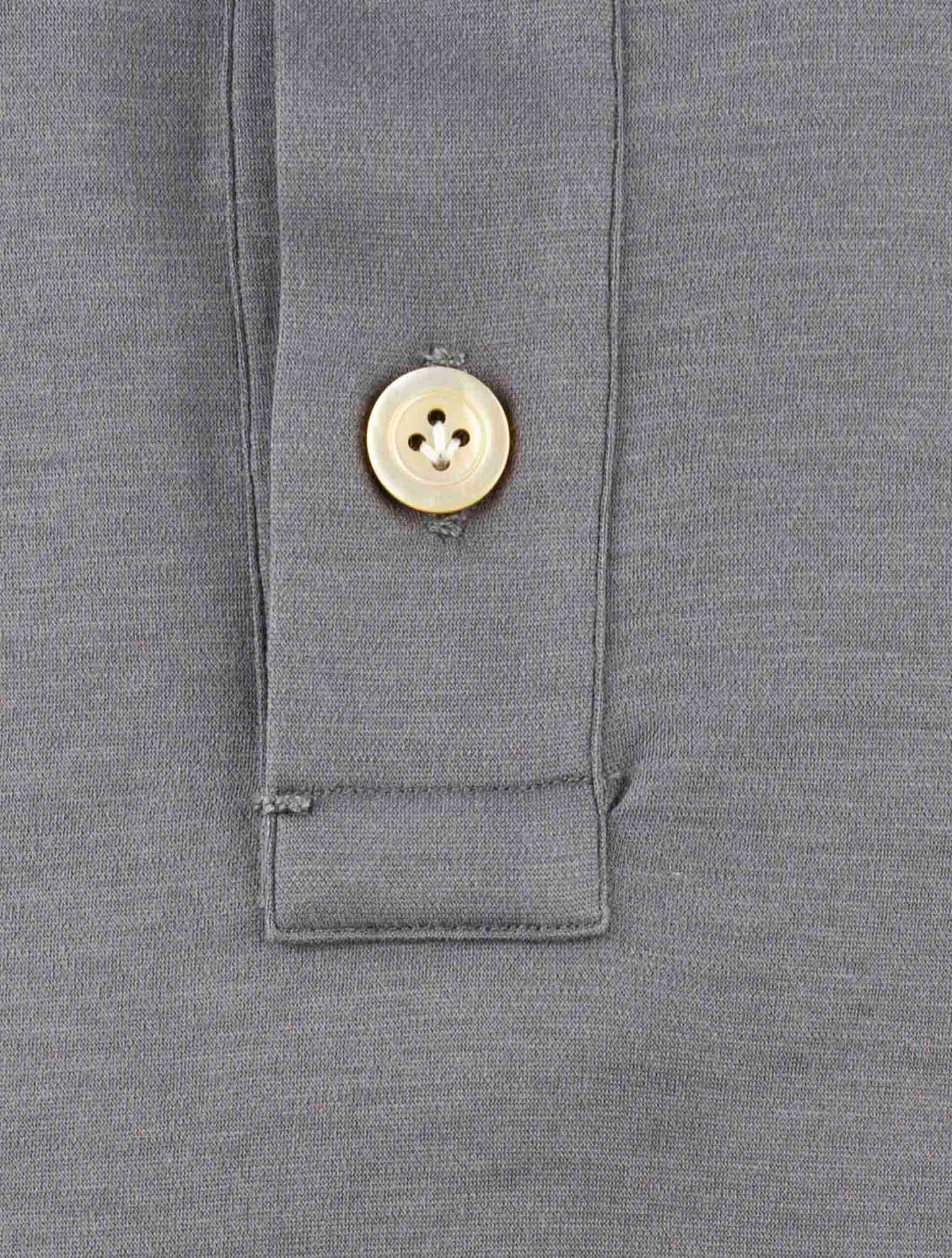 Kiton Gray Cotton Sweater Polo