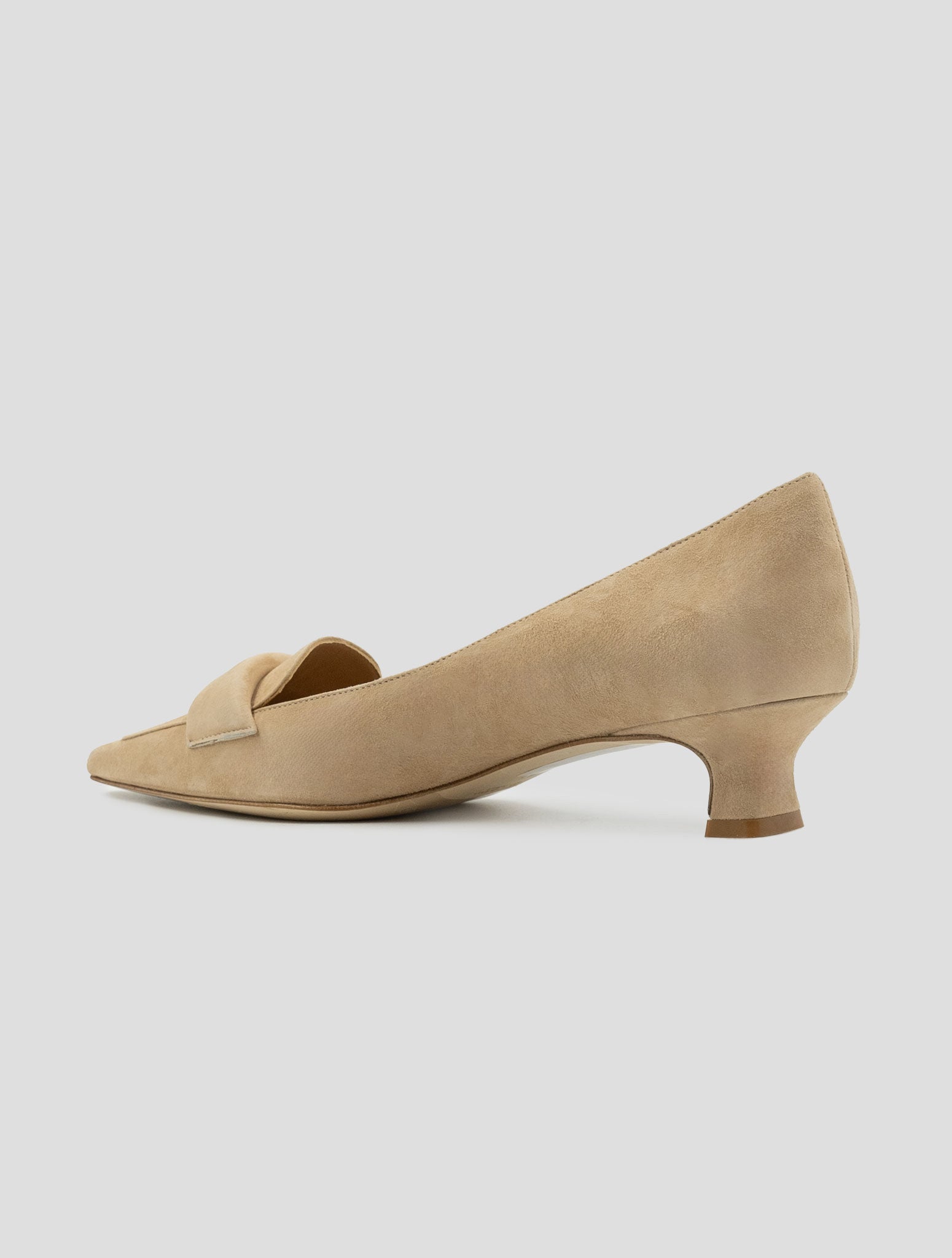 Kiton Beige Leather Suede Decollete