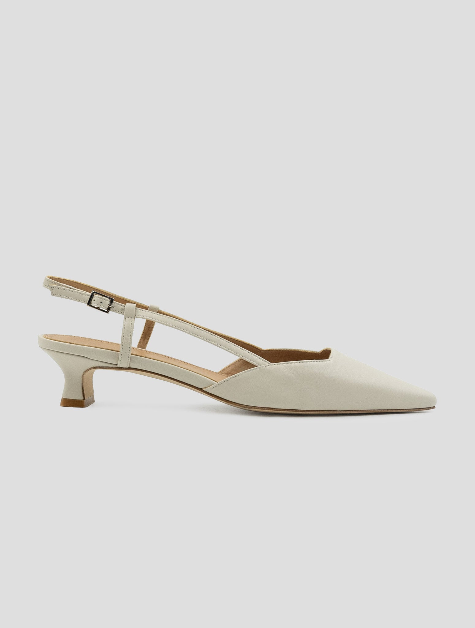 Kiton White Leather Decollete