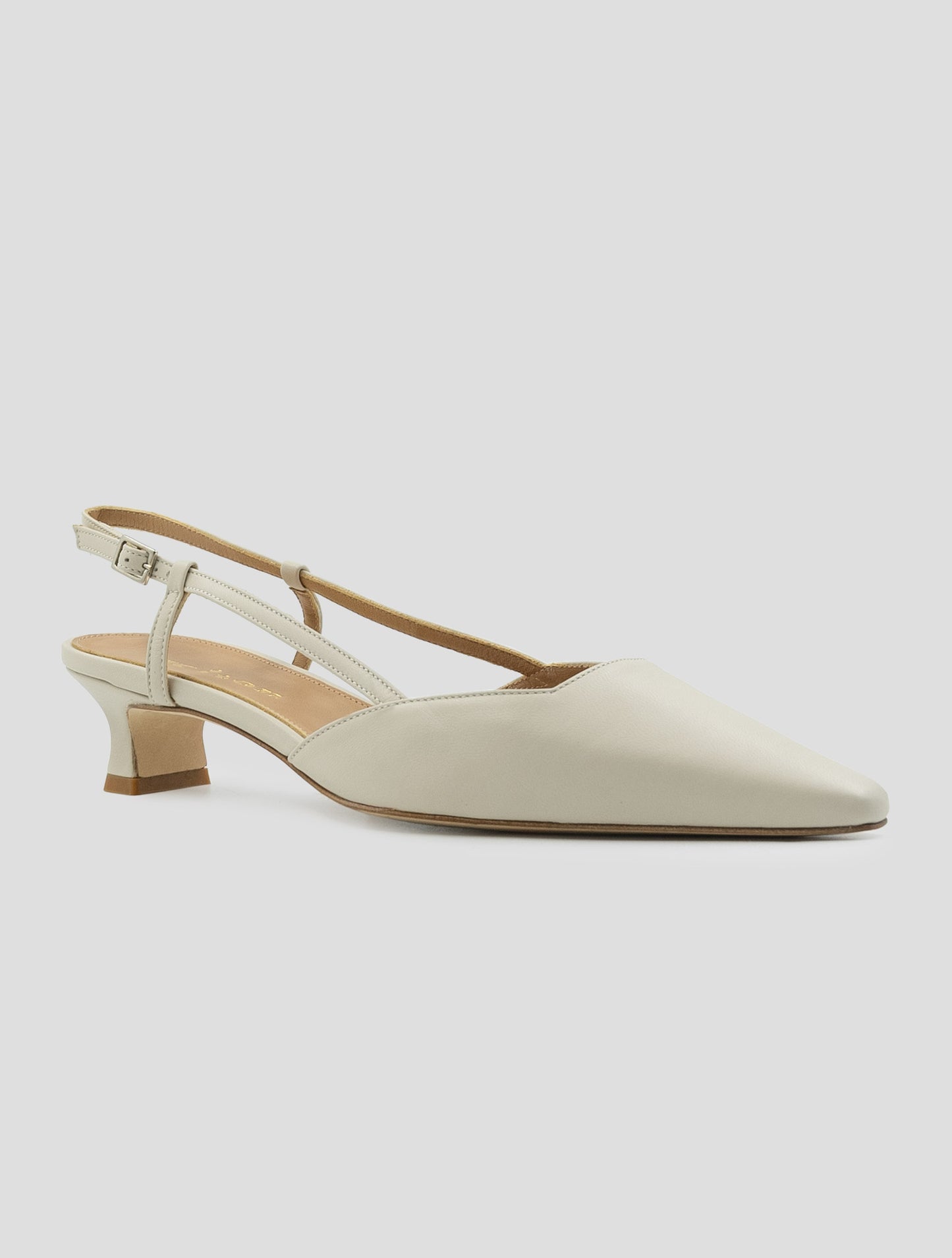 Kiton White Leather Decollete