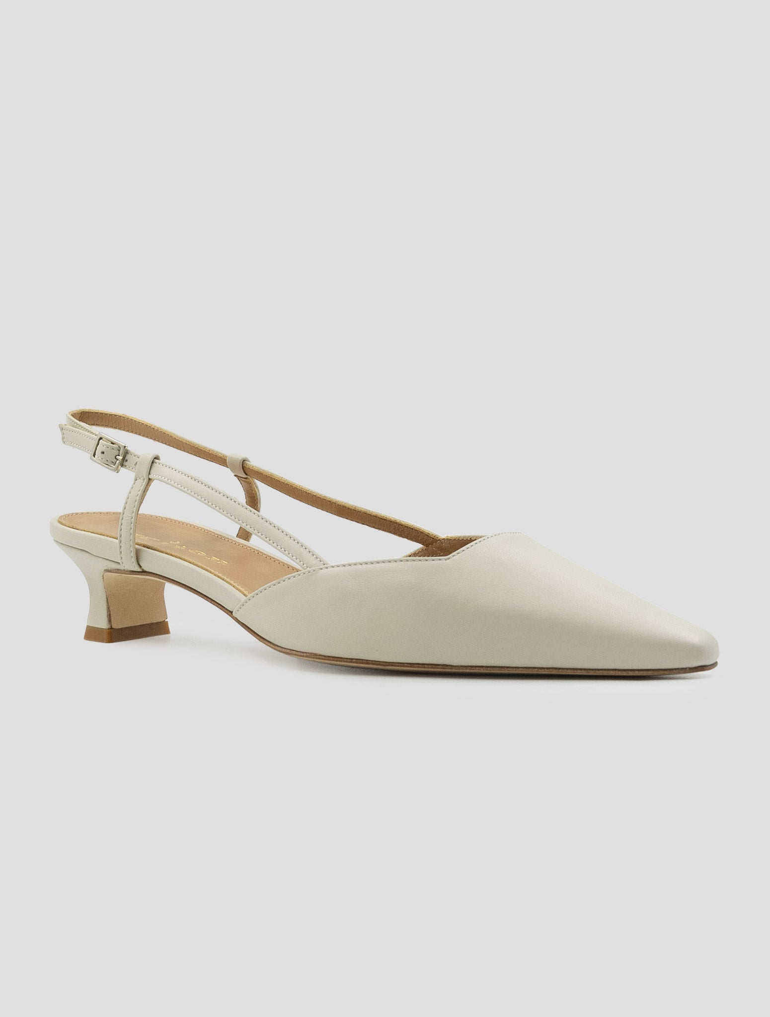 Kiton White Leather Decollete