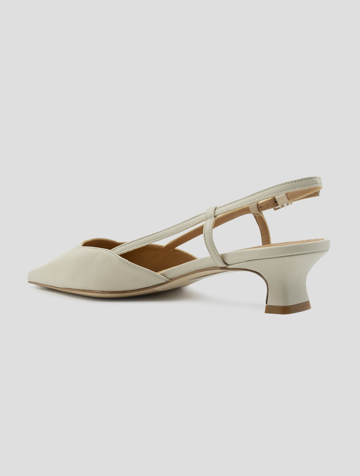 Kiton White Leather Decollete