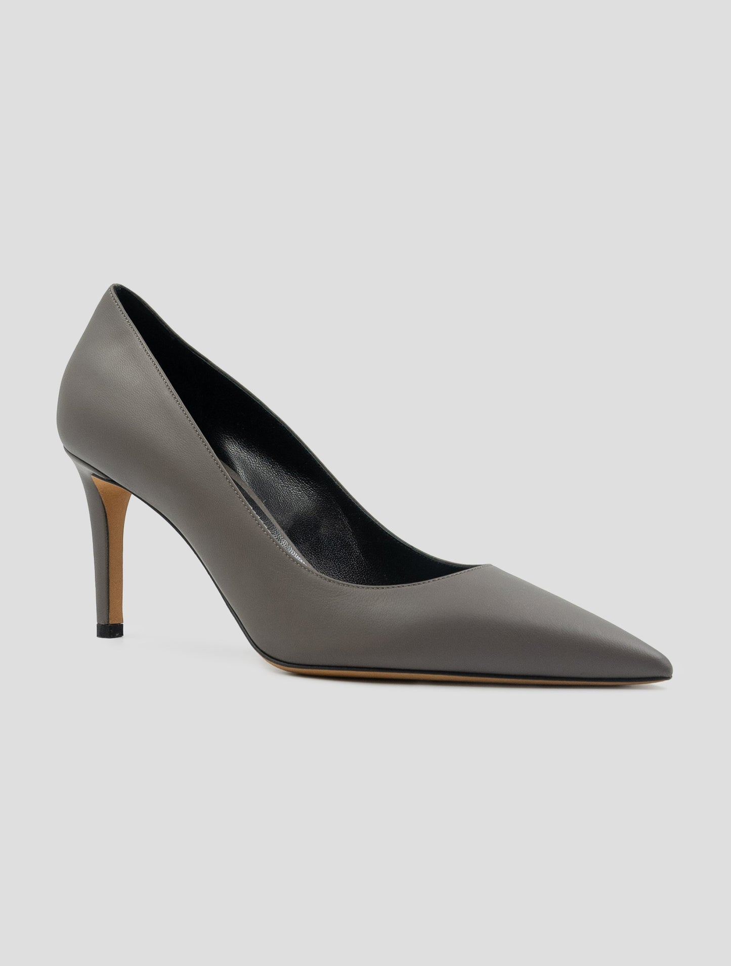 Kiton Taupe Leather Decollete