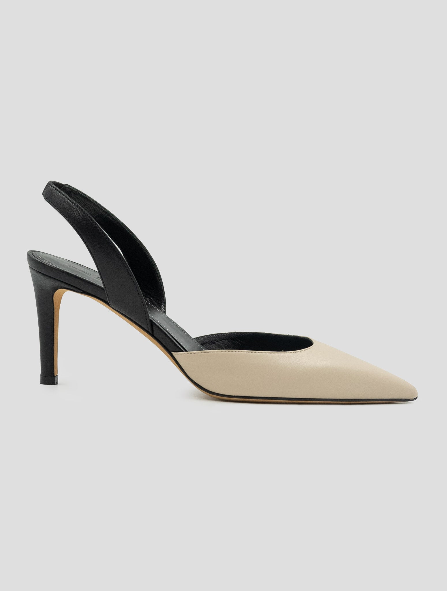 Kiton Beige Leather Slingbacks