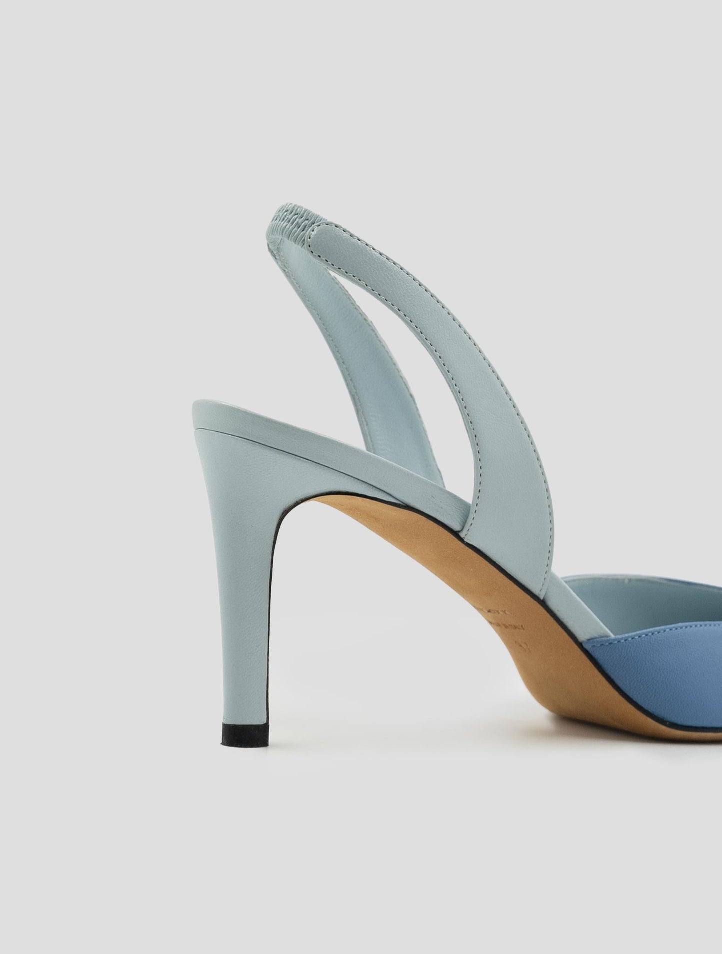 Kiton Light Blue Leather Slingbacks
