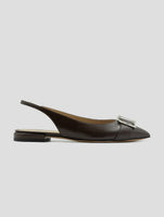 Kiton Brown Leather Ballerina