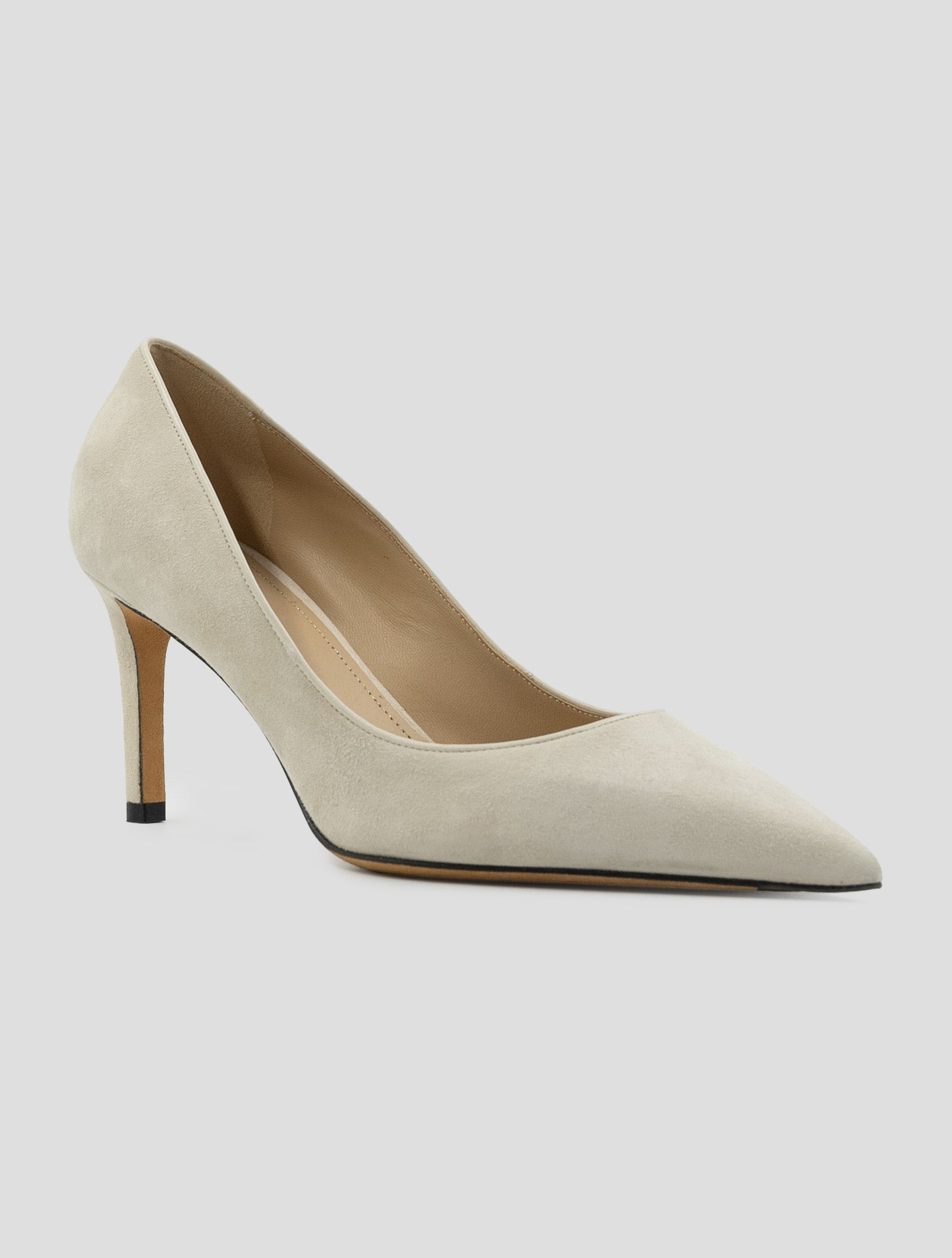 Kiton Beige Leather Suede Decollete