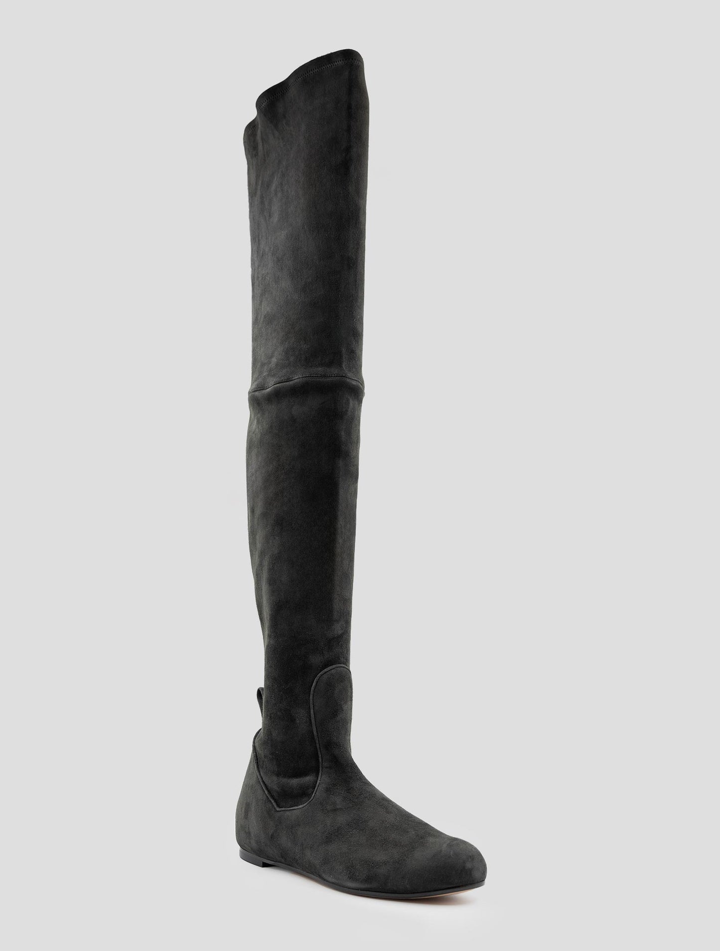 Kiton Gray Leather Suede Boots