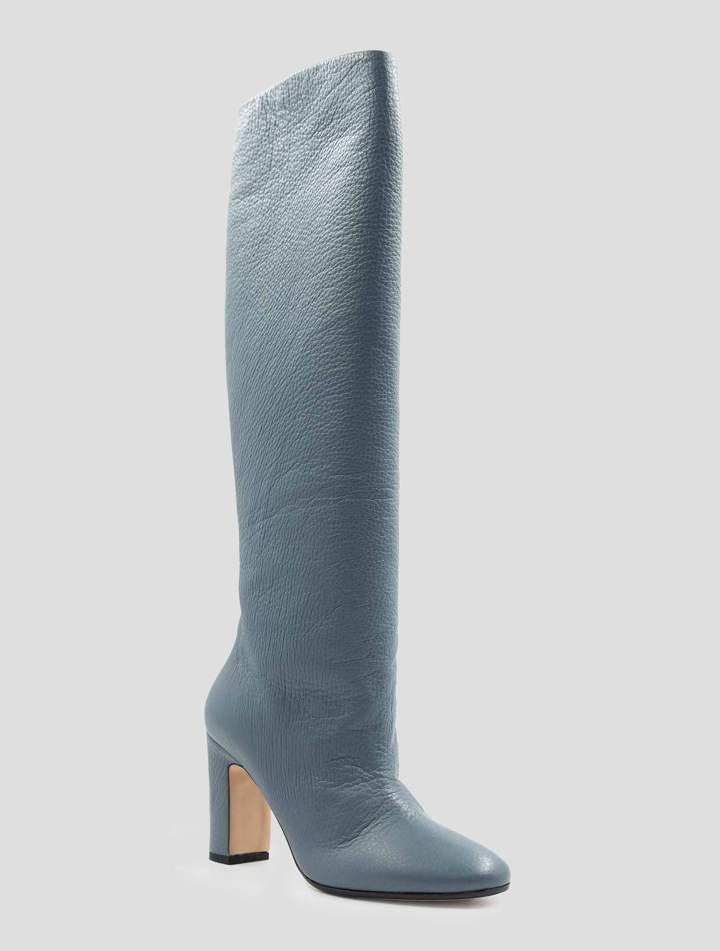 Kiton Light Blue Leather Deer Boots