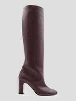 Kiton Burgundy Leather Deer Boots