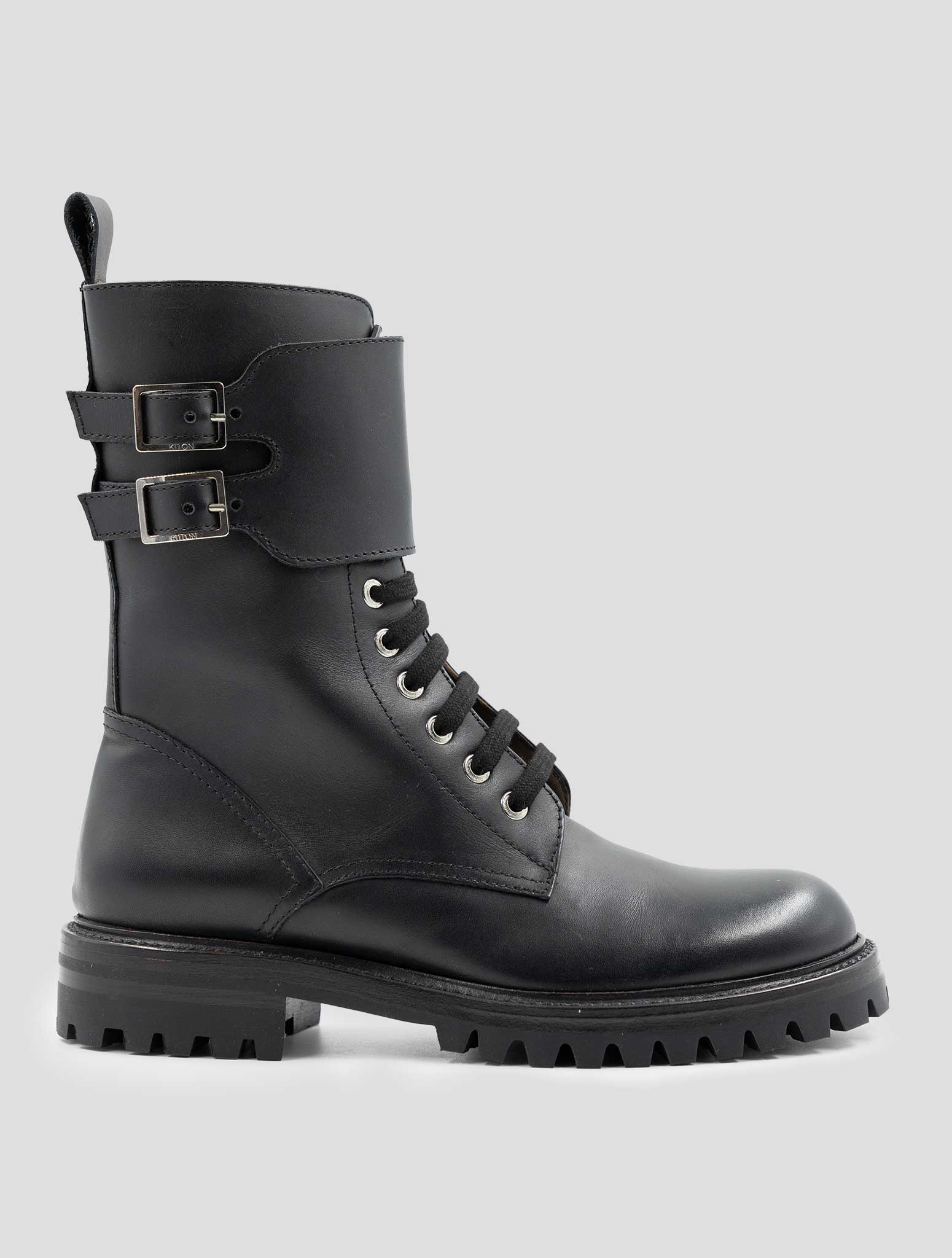 Kiton Black Leather Boots
