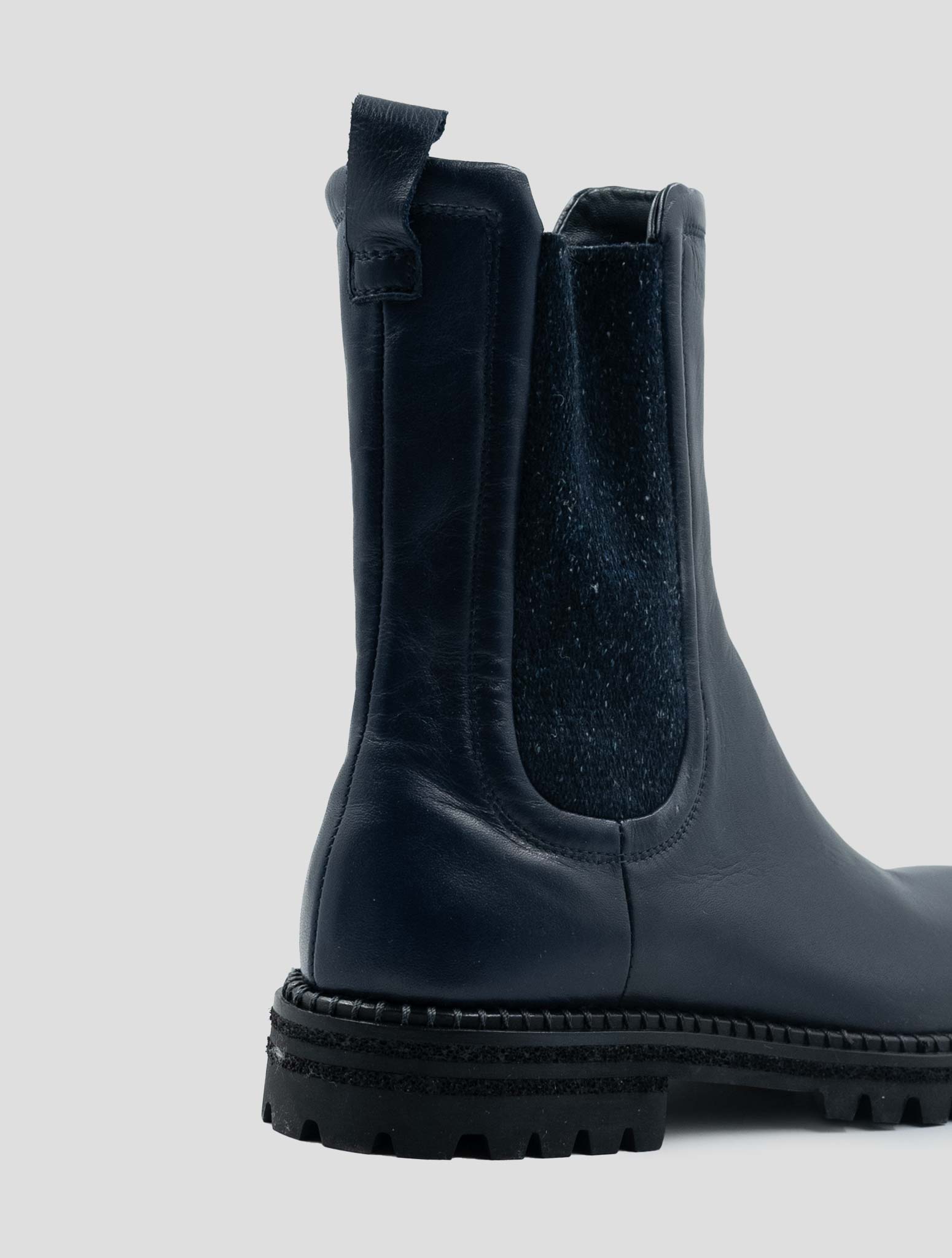 Kiton Blue Leather Boots