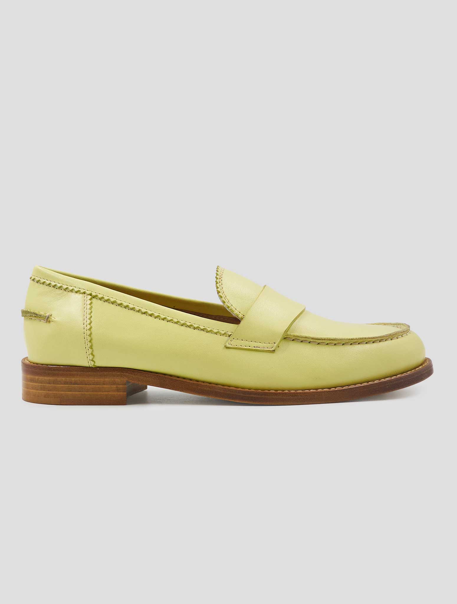 Kiton Green Leather Loafers