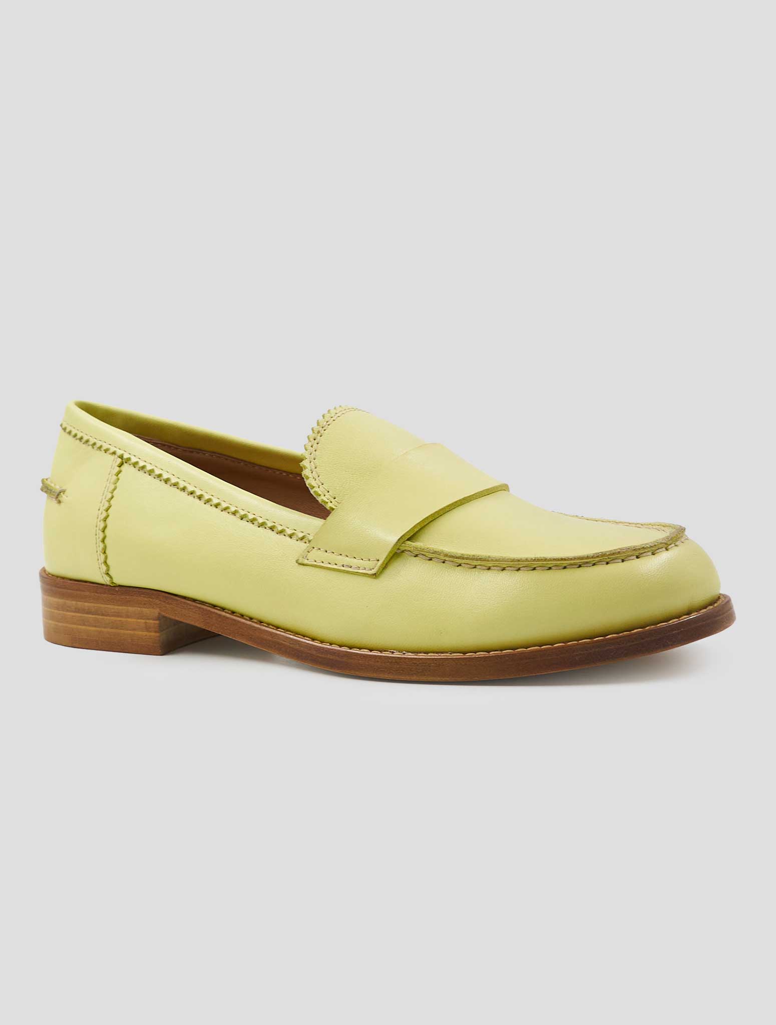 Kiton Green Leather Loafers