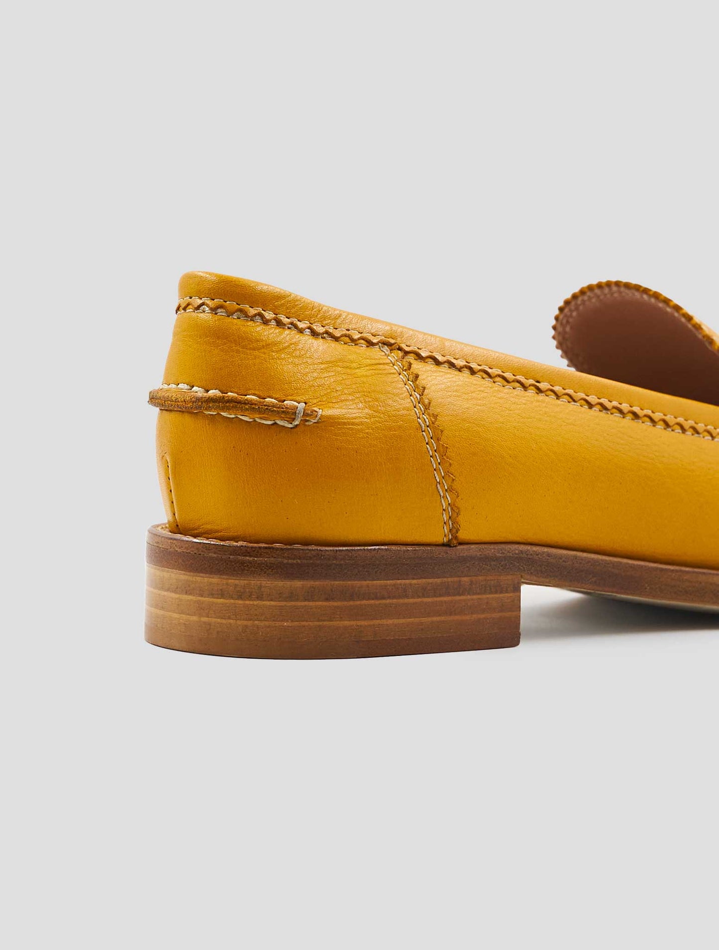 Kiton Yellow Leather Loafers