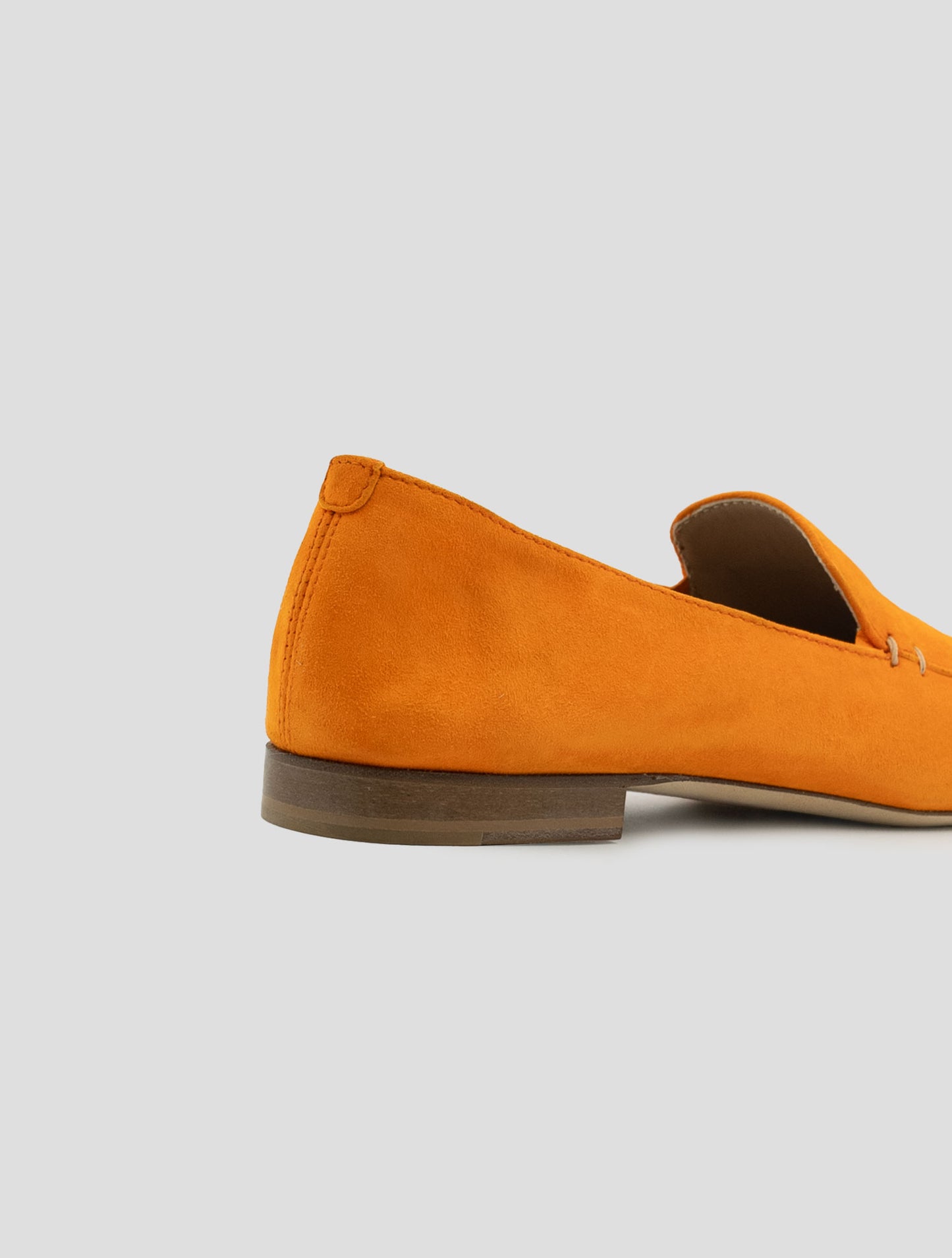 Kiton Orange Leather Suede Loafers