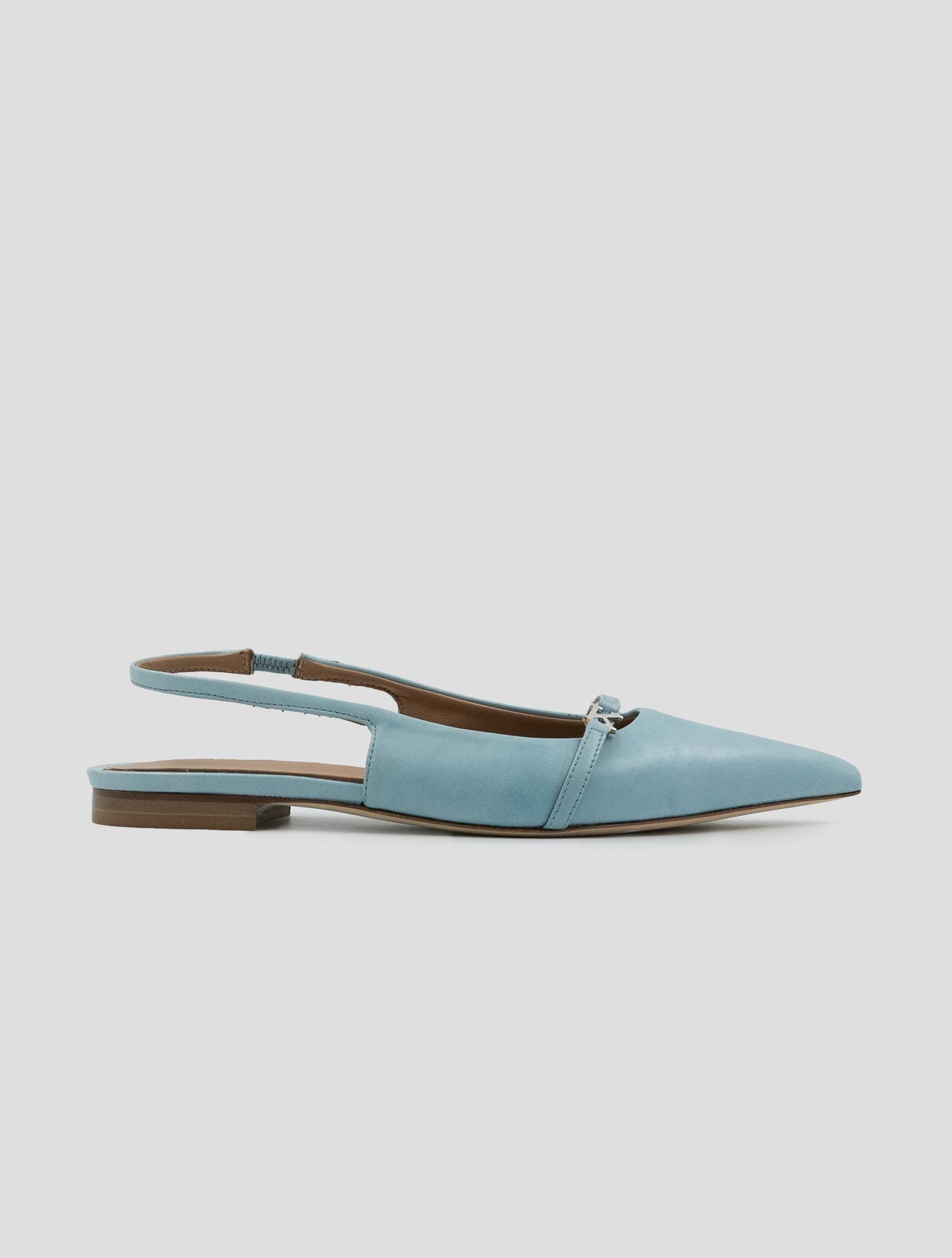 Kiton Light Blue Leather Ballerina