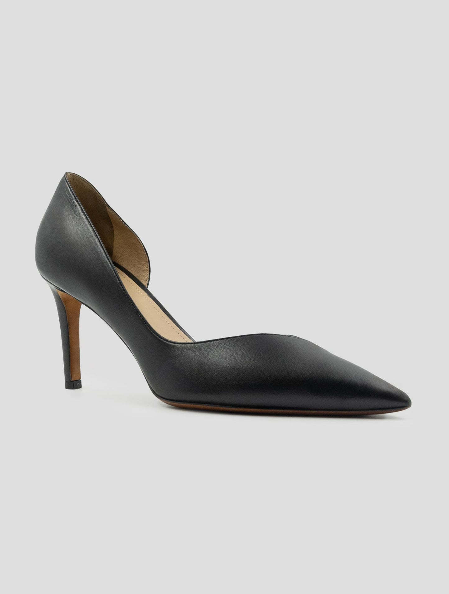 Kiton Black Leather Decollete