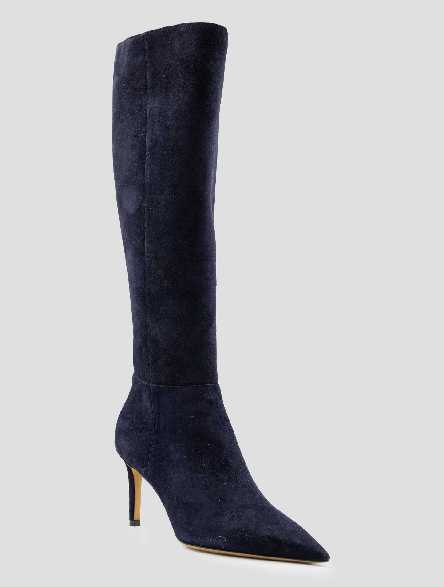 Kiton Blue Leather Suede Boots