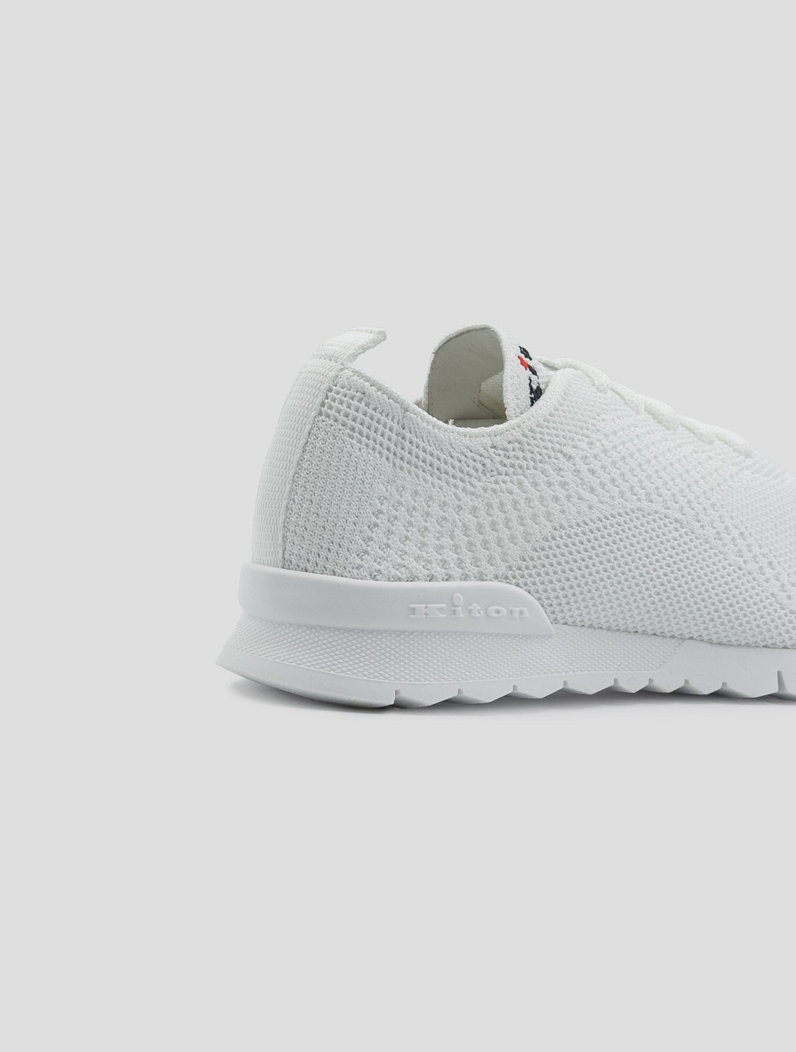 Kiton White Cotton EA Sneakers