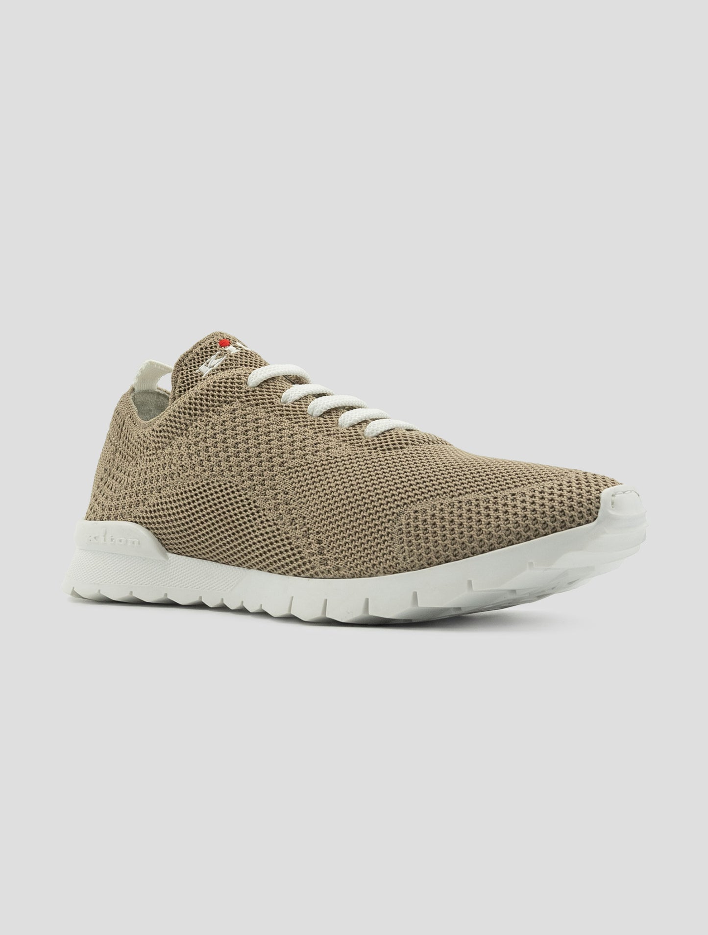 Kiton Beige Cotton Ea Sneakers
