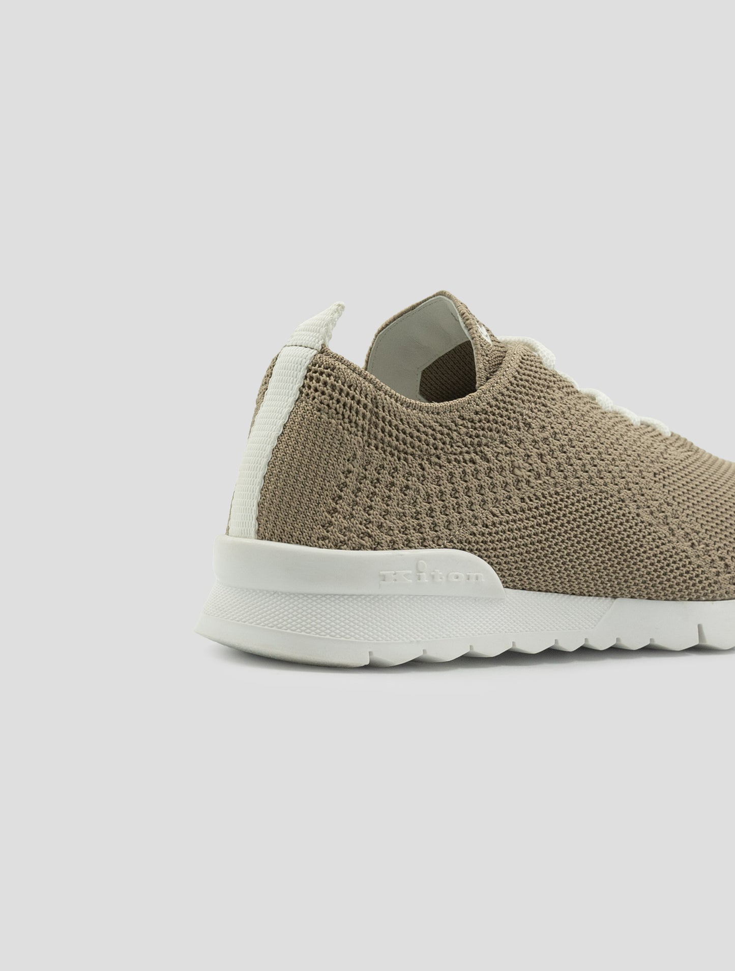 Kiton Beige Cotton Ea Sneakers