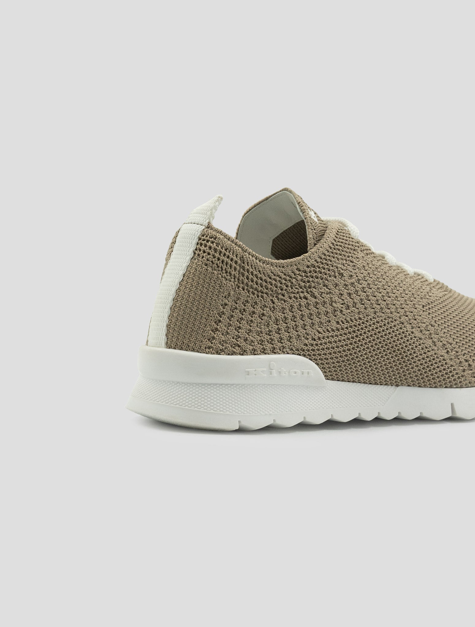 Kiton Beige Cotton Ea Sneakers
