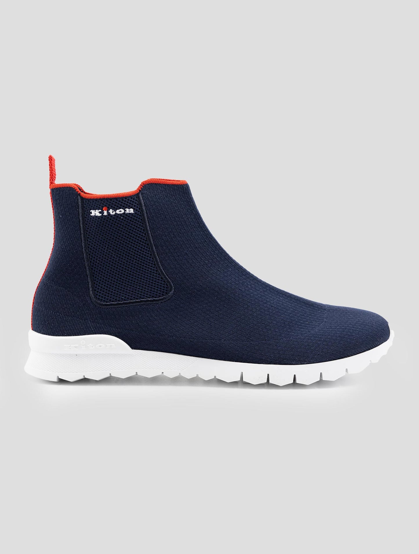Kiton Blue Cotton Ea Sneakers