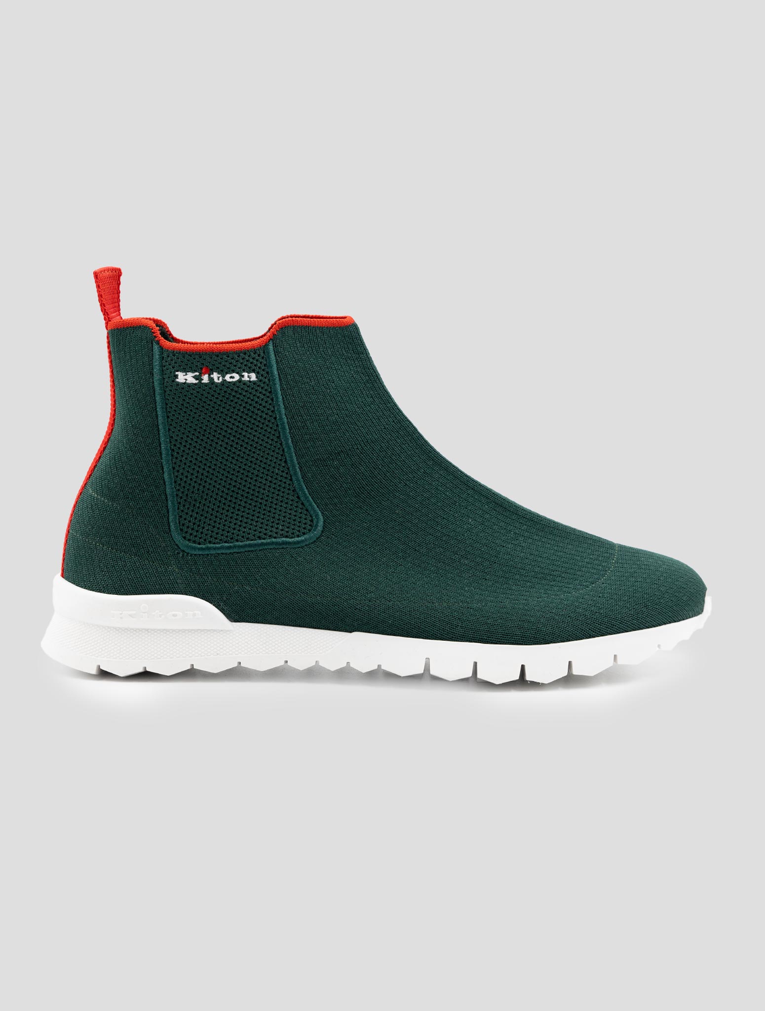 Kiton Green Cotton Ea Sneakers